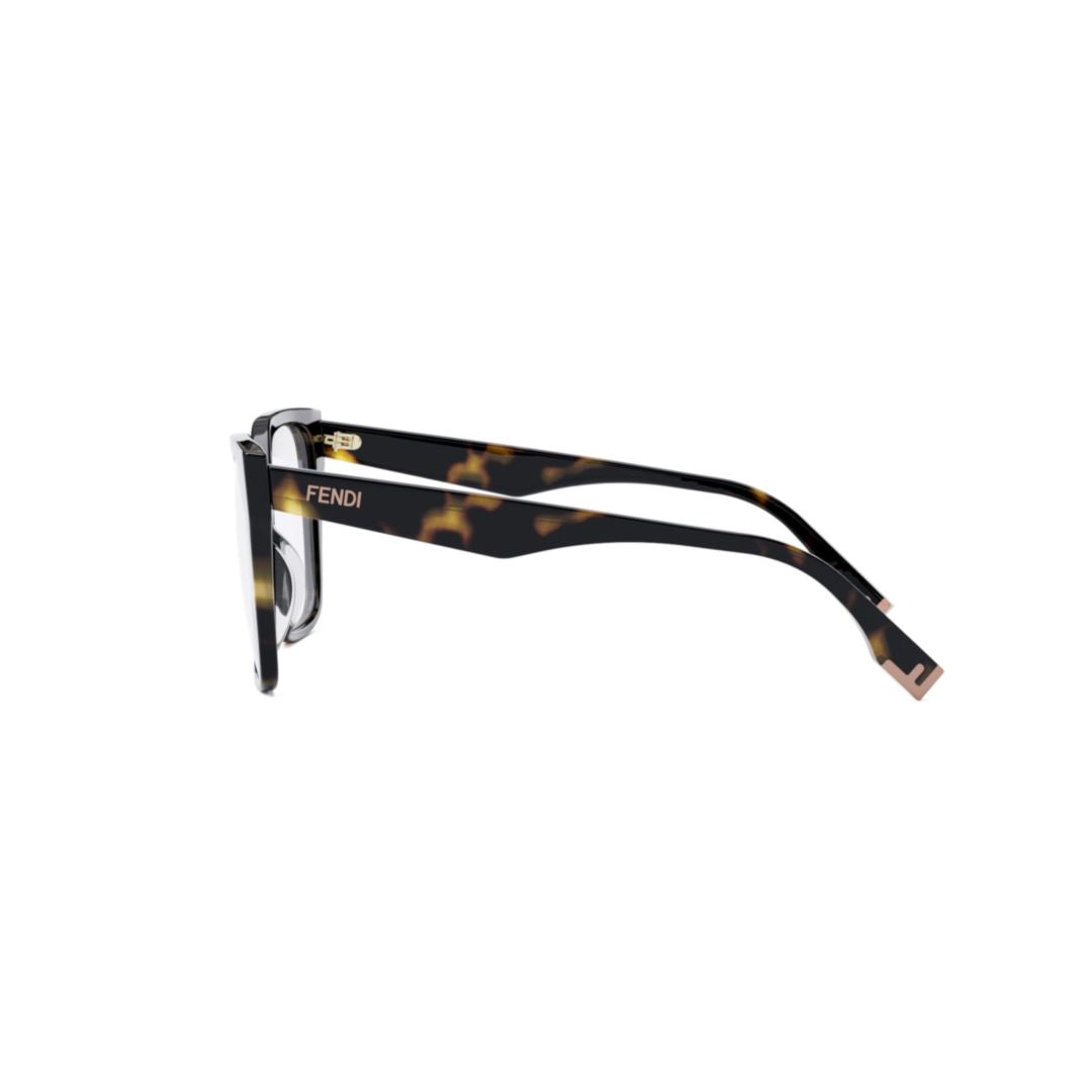 Fe50002i Bold Oversized Square Tortoiseshell Eyeglasses
