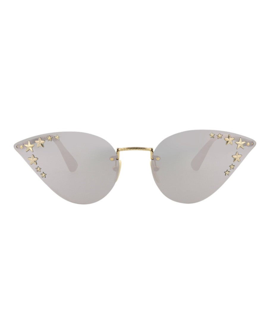 Cat Eye-Frame Metal Sunglasses