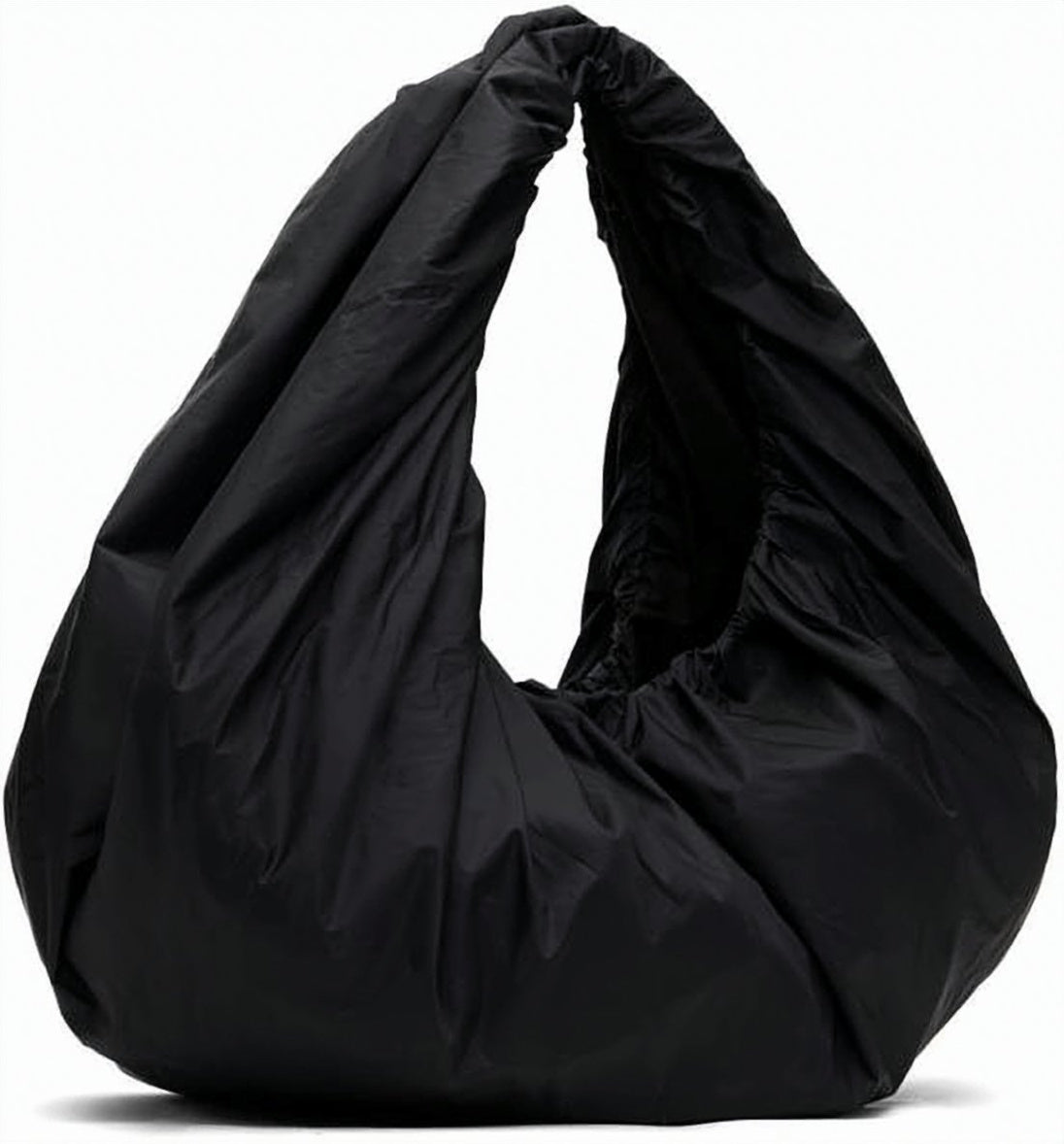 Gathered Black Shoulder Bag
