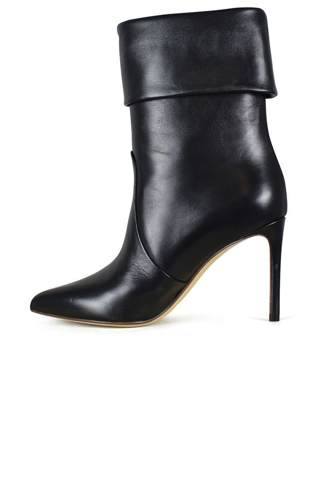 Pointed Toe Stiletto Ankle Boots In Smooth Lamb Leather
