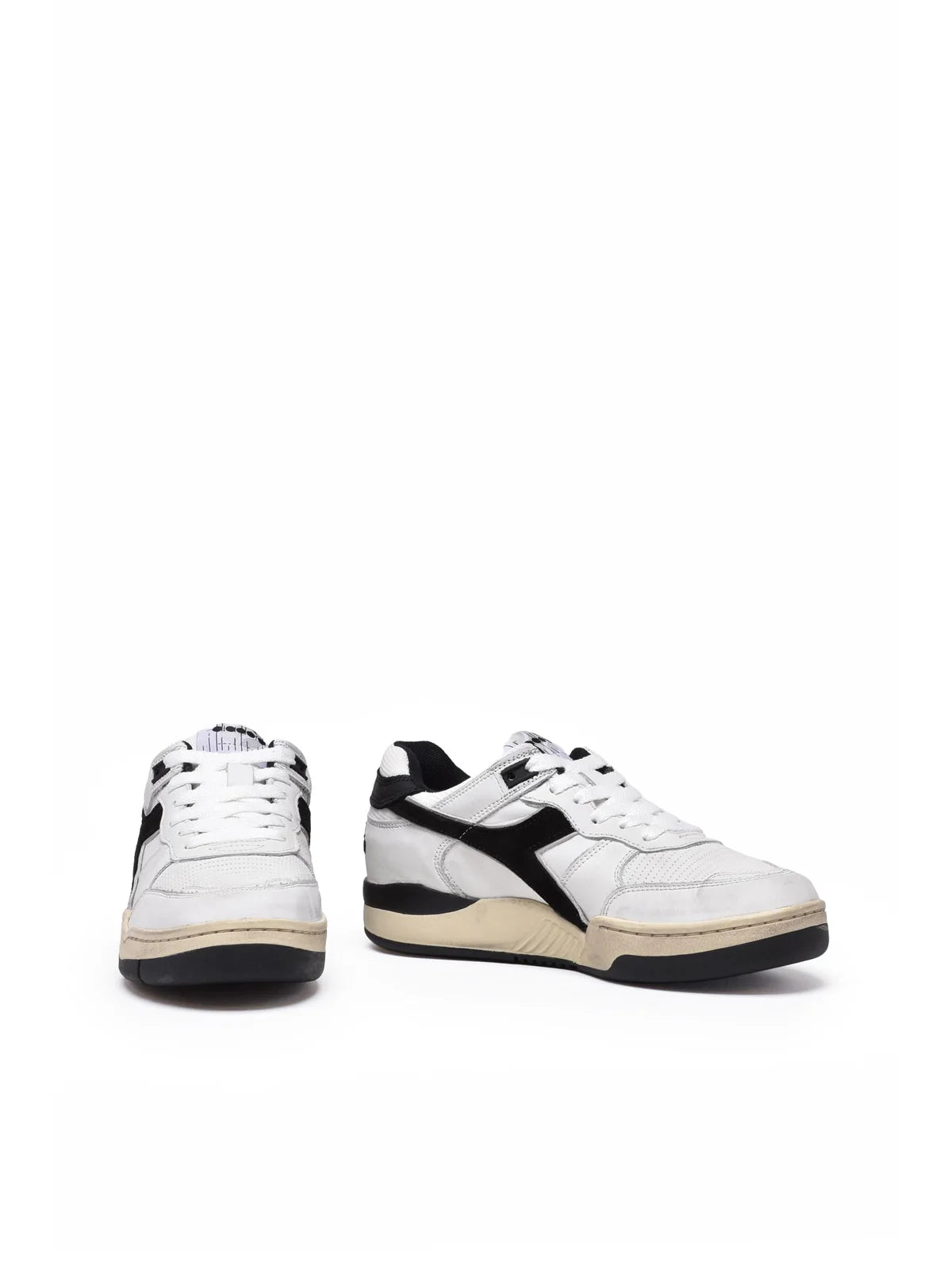 White Black Leather B.560 Sneakers