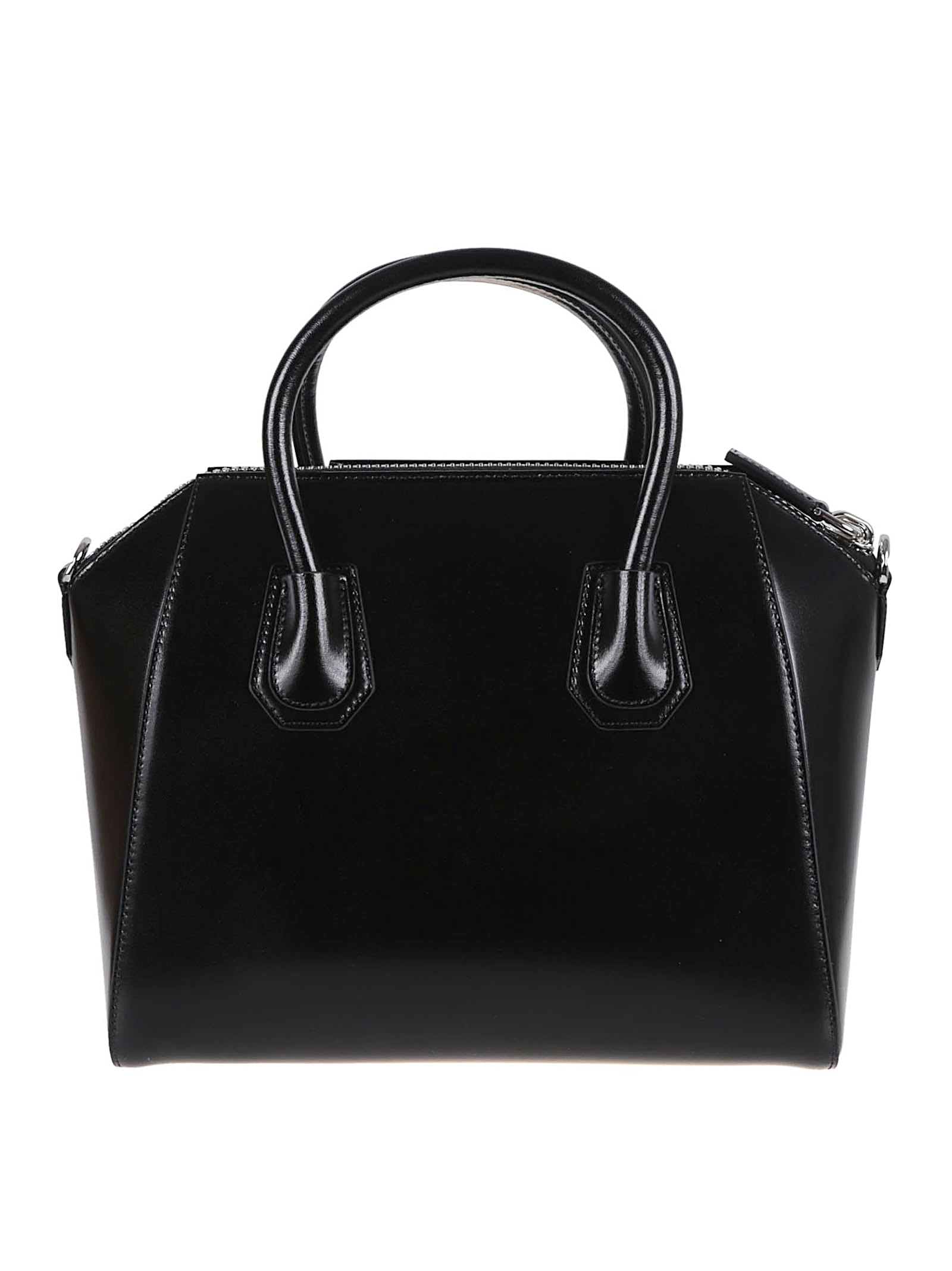 Structured Black Calfskin Box Bag