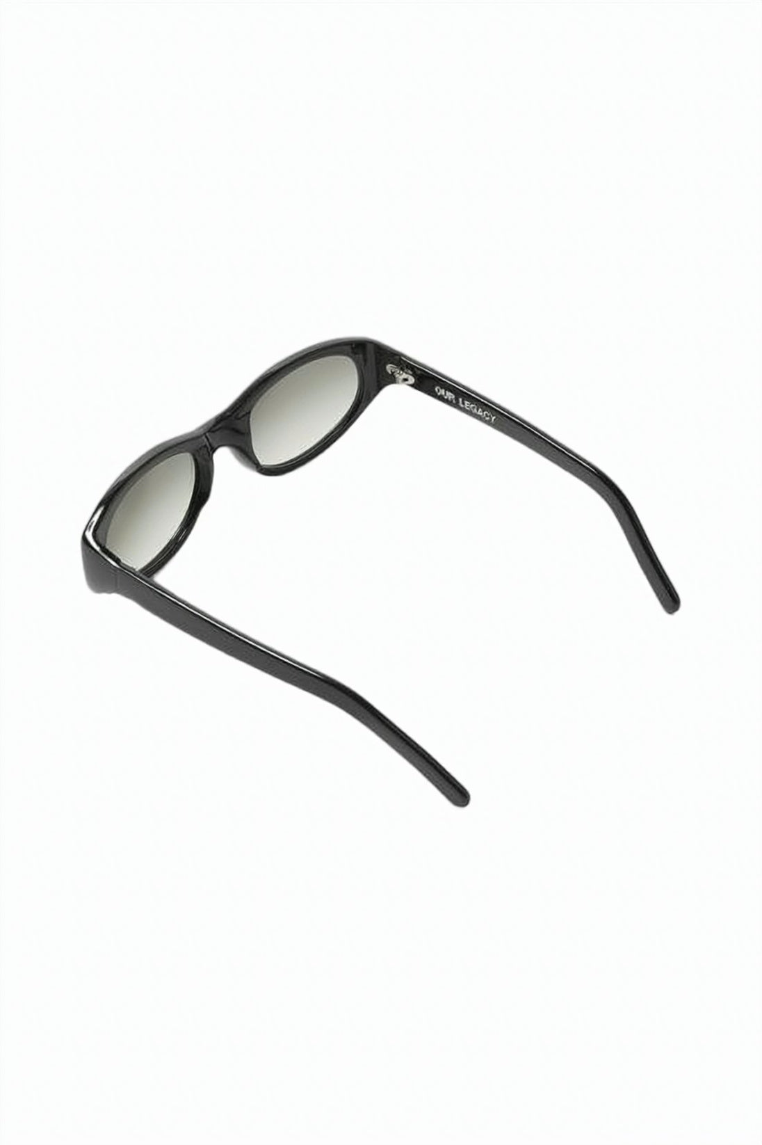 Narrow Oval Frame Sunglasses with Glossy Finish