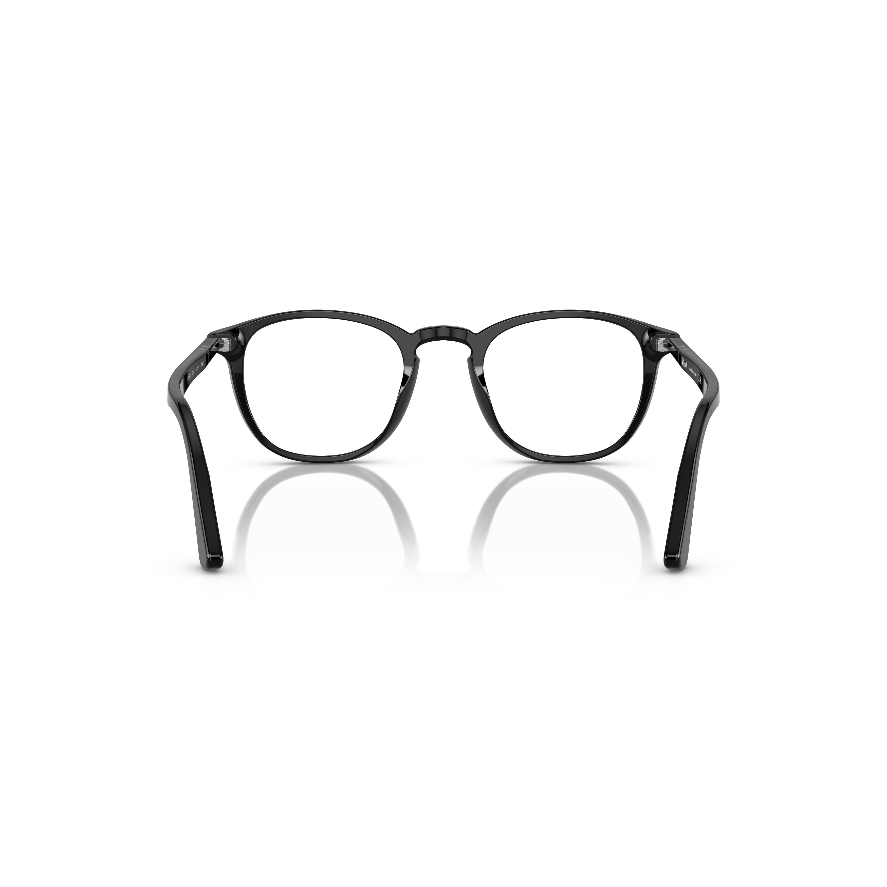 0po3143v Glossy Black Acetate Round Frame Eyeglasses