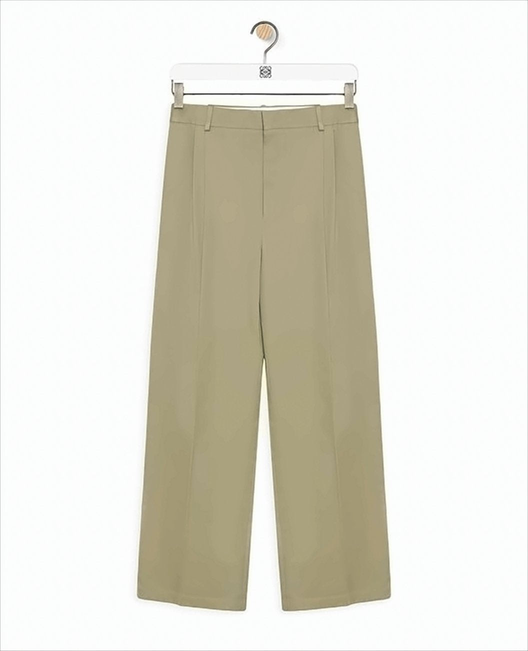 Straight Pants with Mid-Rise Waist and Belt Loops