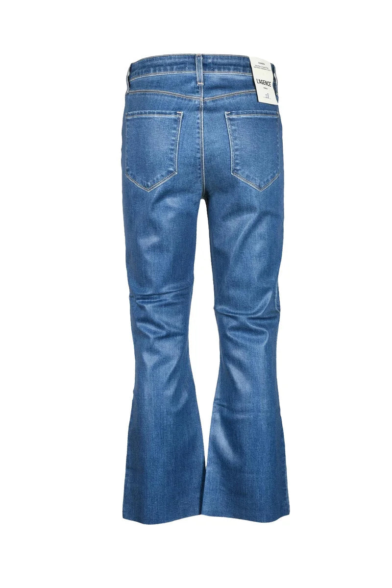 Flared Blue Denim Jeans