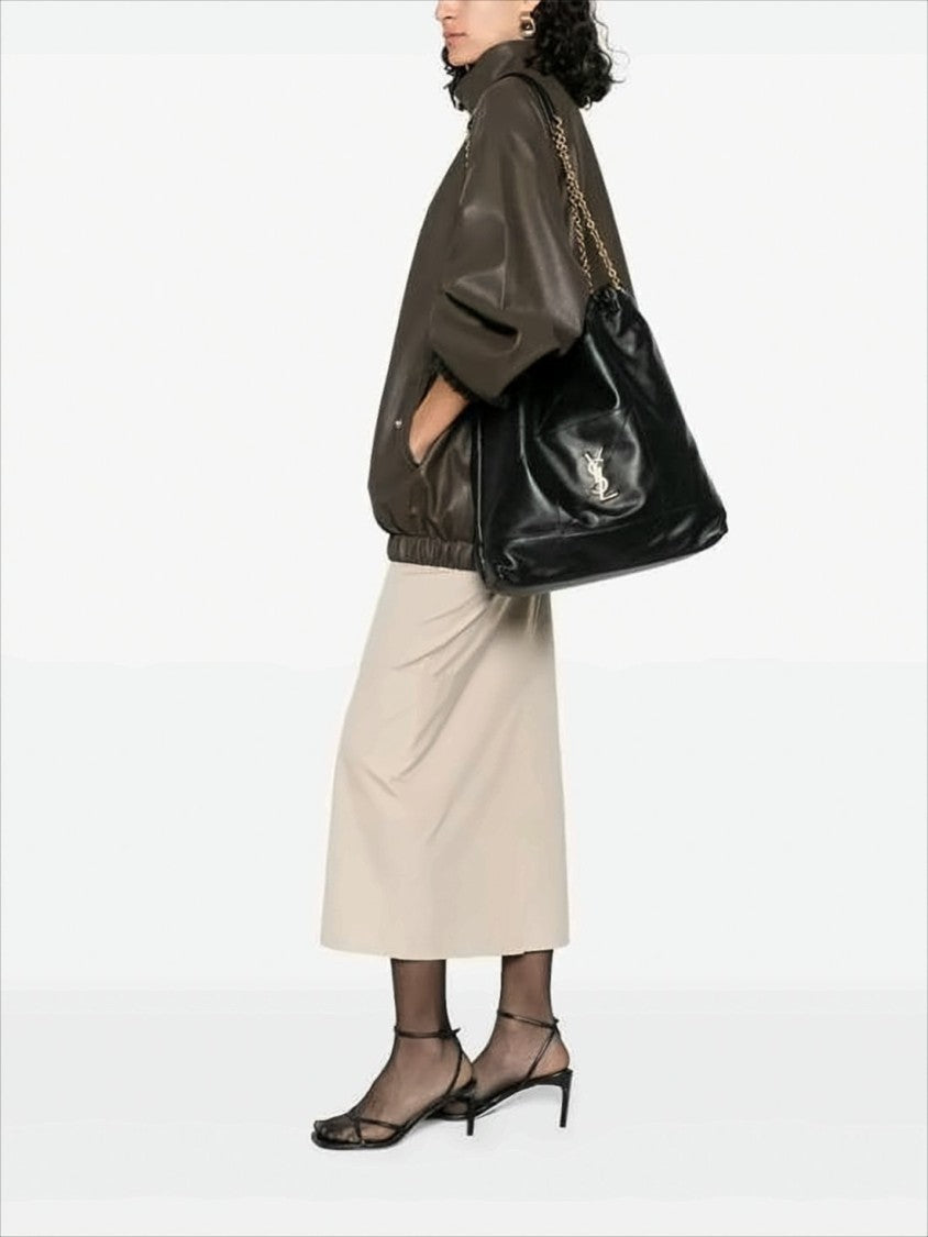 Slouchy Nappa Leather Shoulder Bag