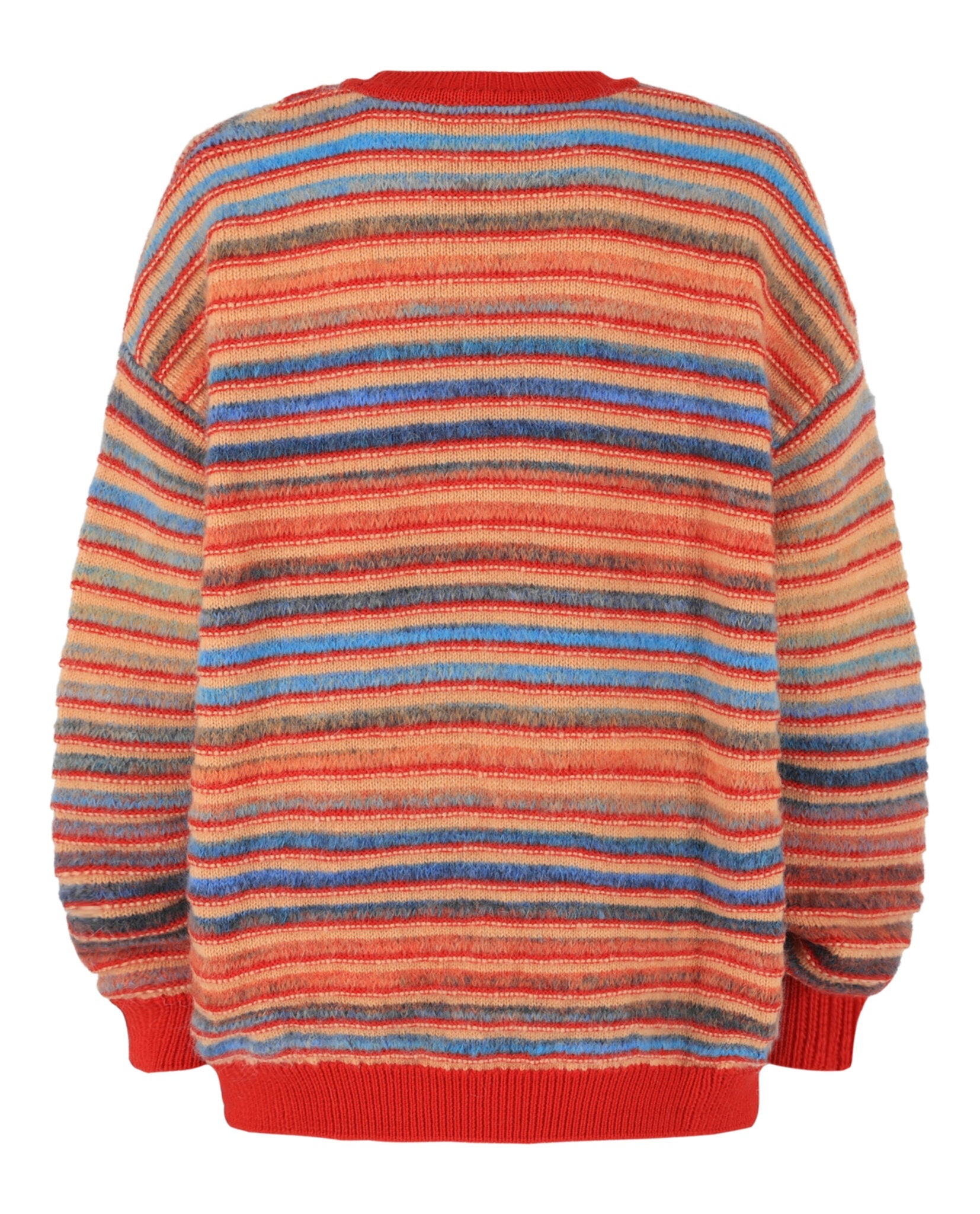 Oversized Striped Knit Sweater