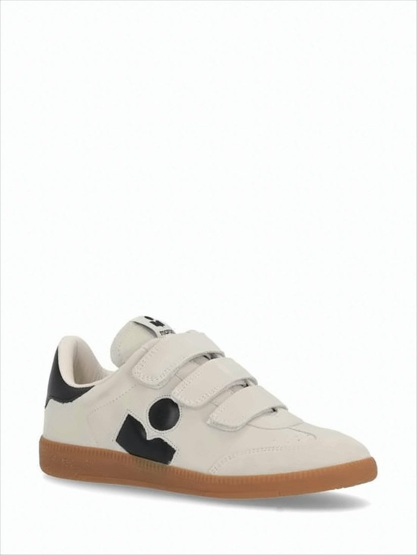 Suede Low-Top Sneakers with Velcro Straps