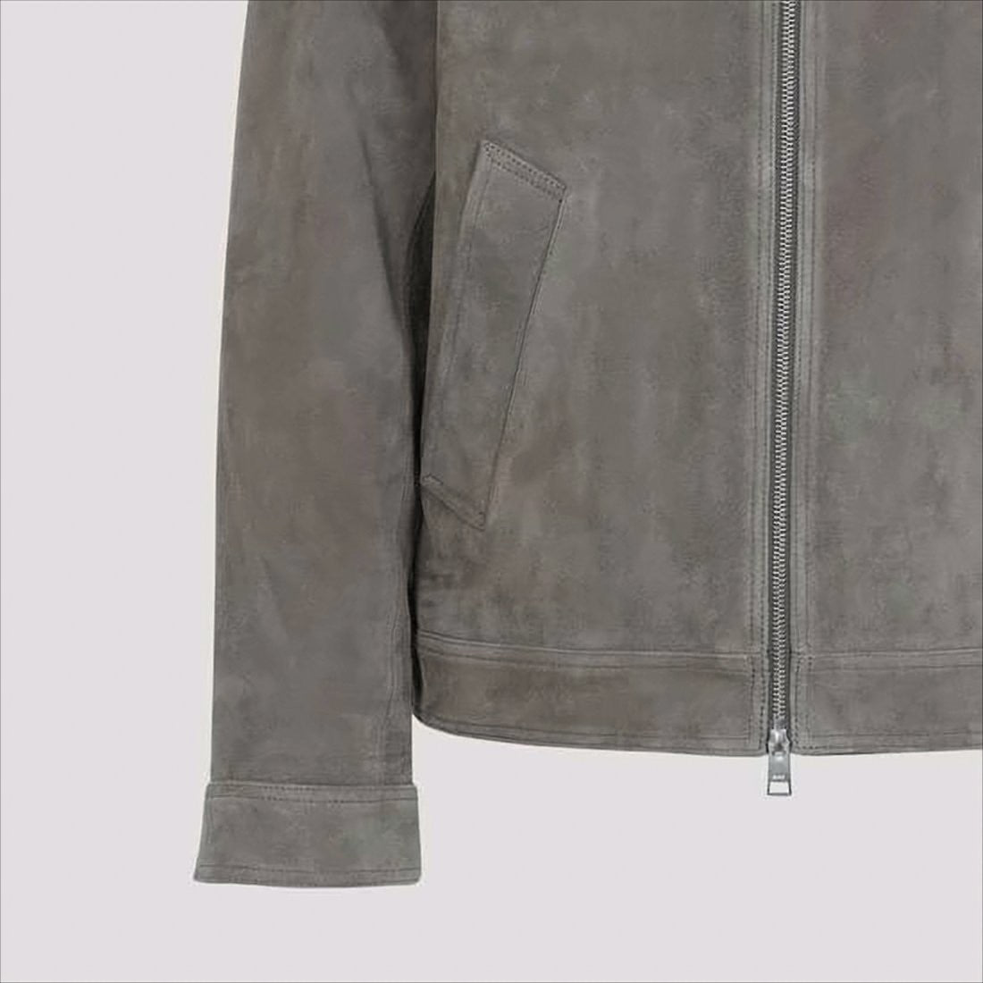 Suede Finish Jacket with Classic Collar