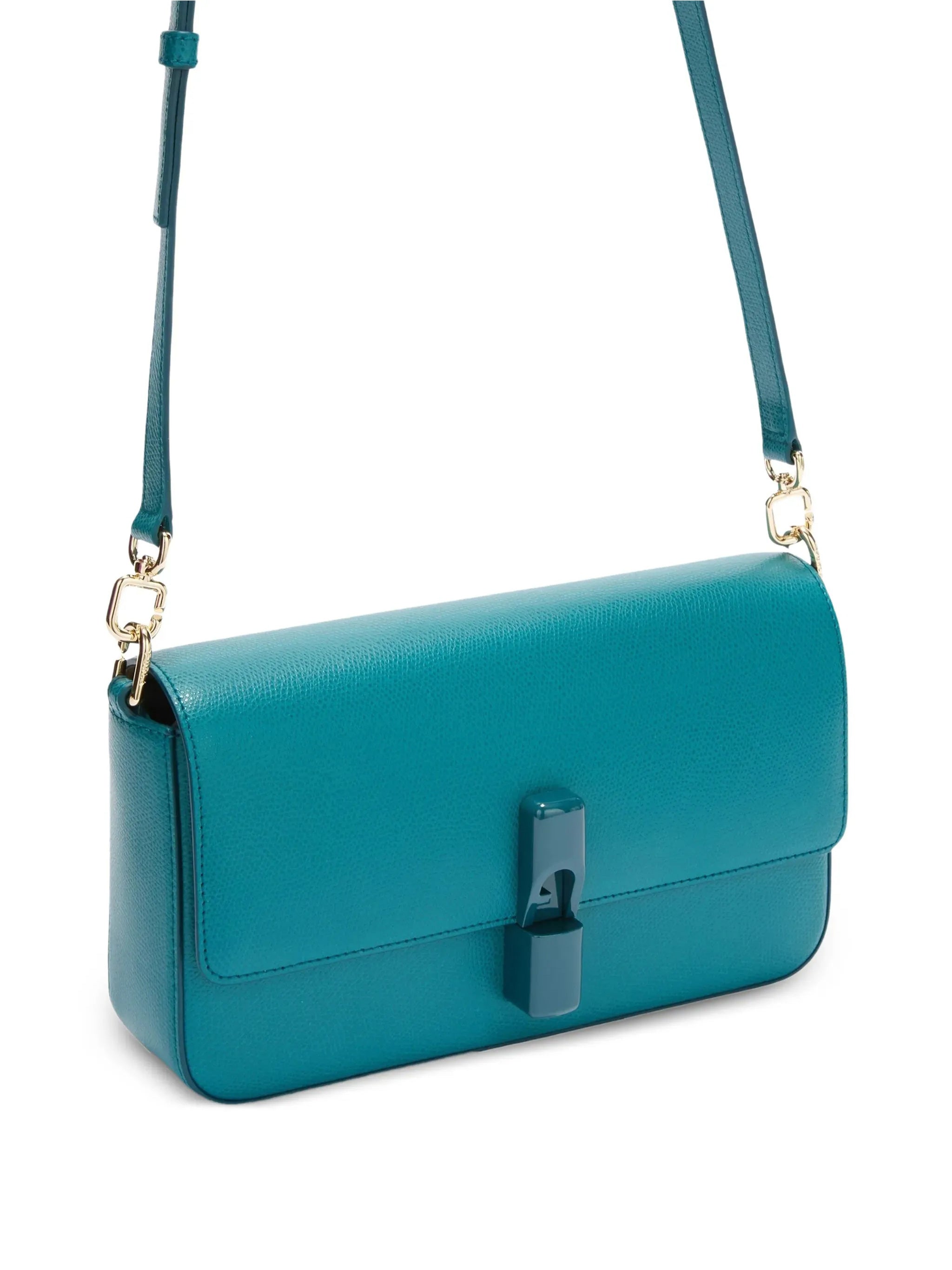 Iride S Rectangular White Leather Shoulder Bag