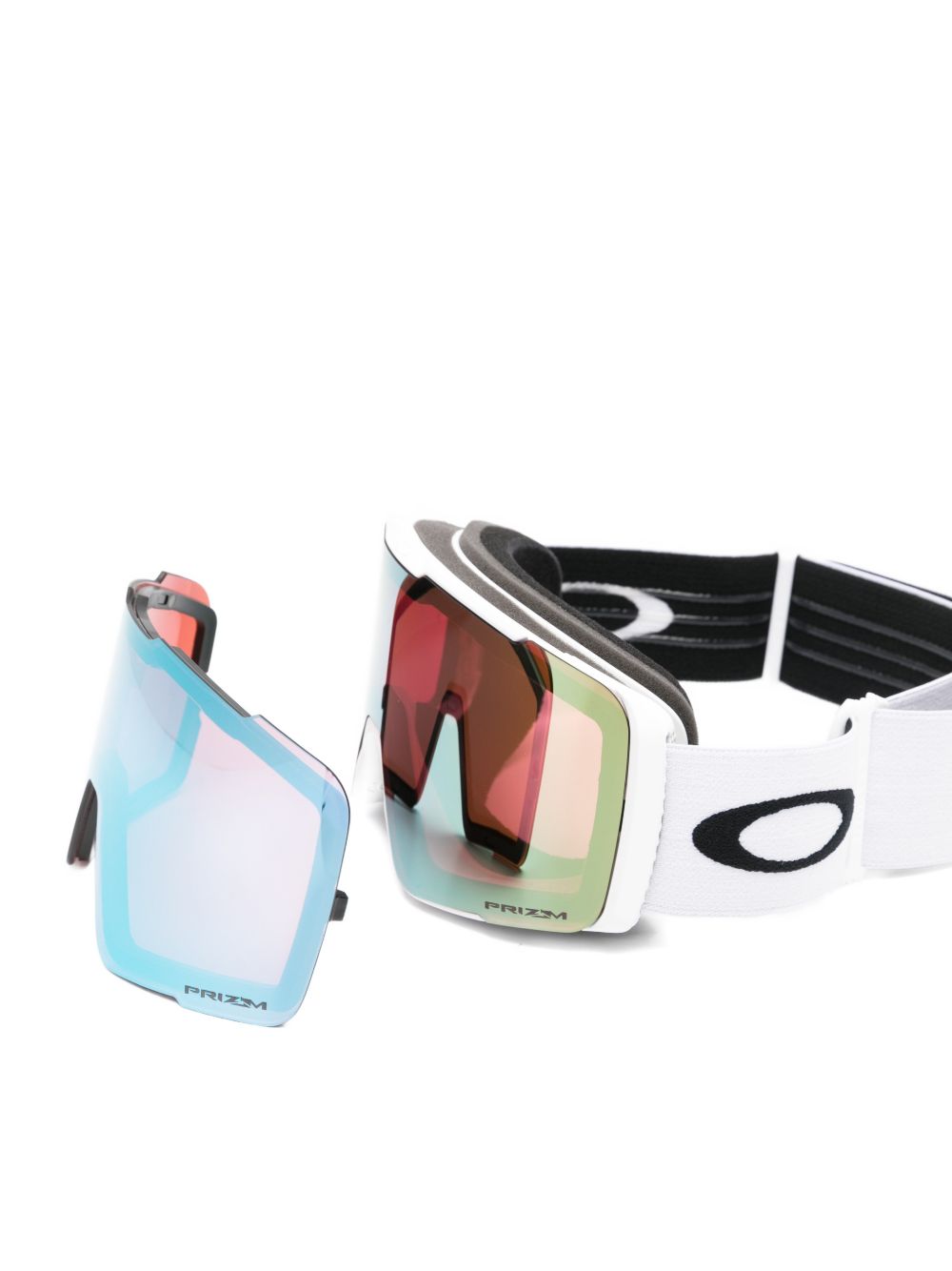 Wide Single-Lens Sunglasses with Iridescent Finish