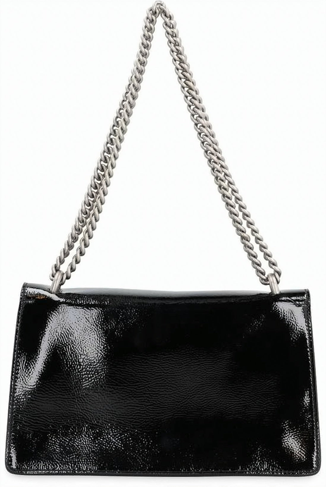 Rectangular Patent Leather Shoulder Bag