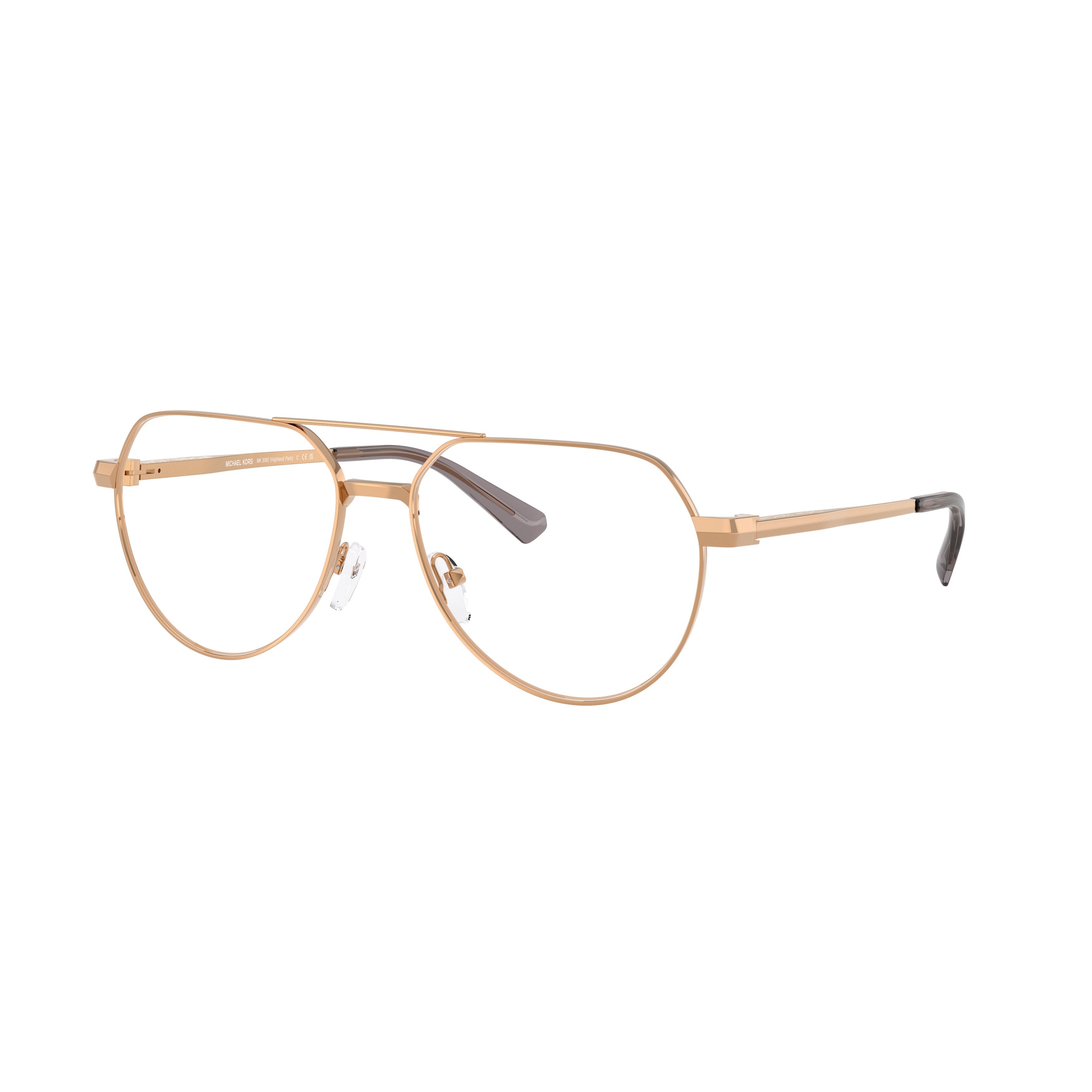 0mk3092 Lightweight Metal Frame Sunglasses with Double Bridge Design
