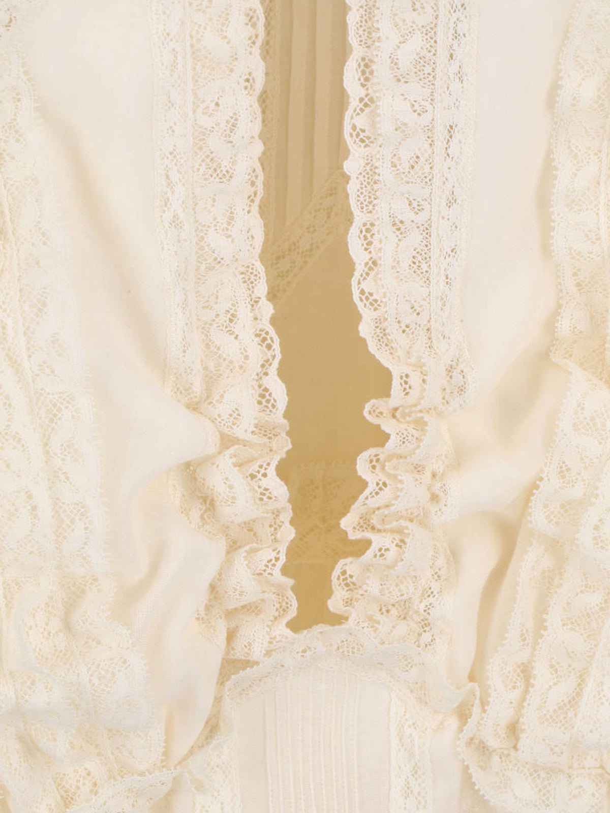 Ivory Cotton Muslin Midi Dress