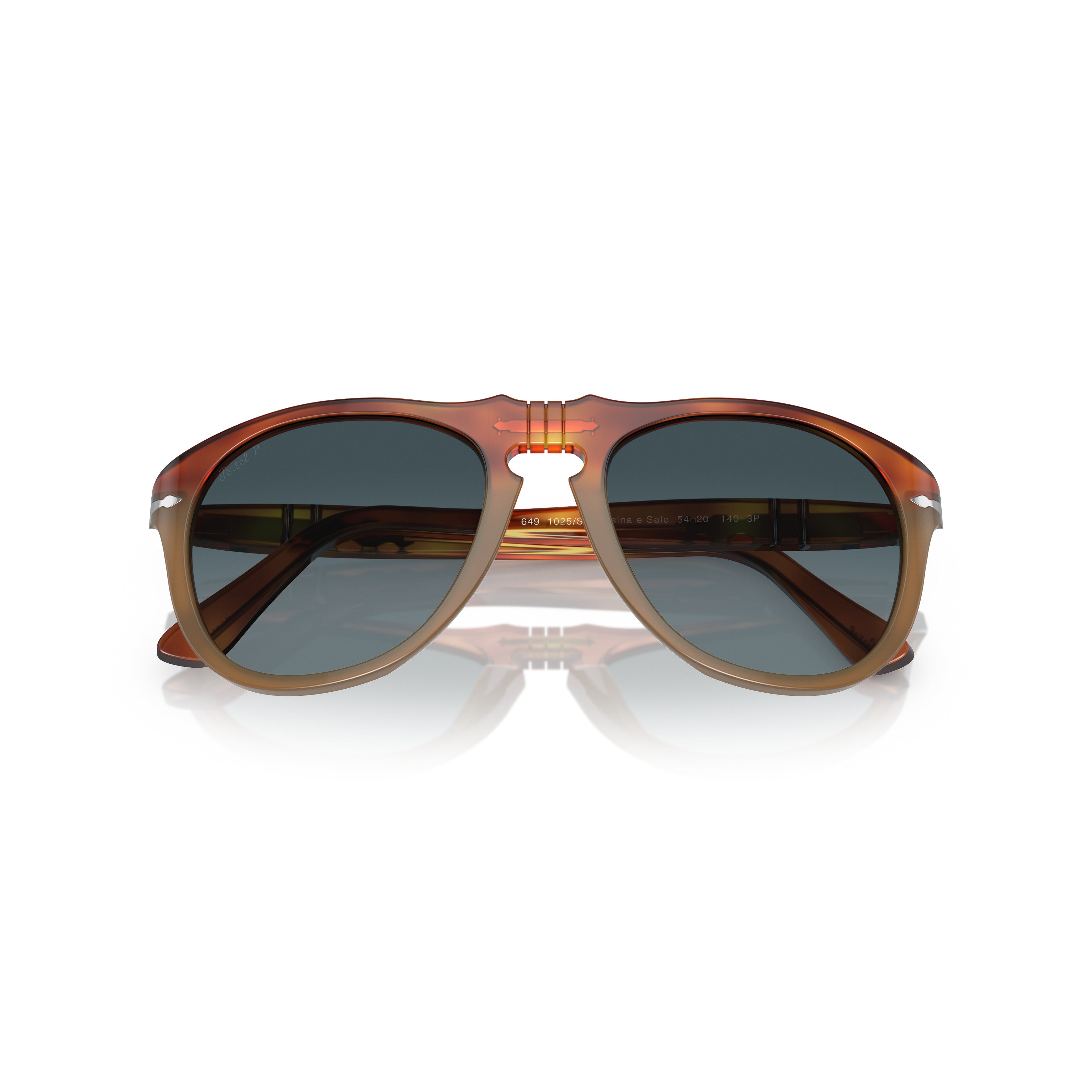 0po0649 Rounded Tortoiseshell Sunglasses with Keyhole Bridge