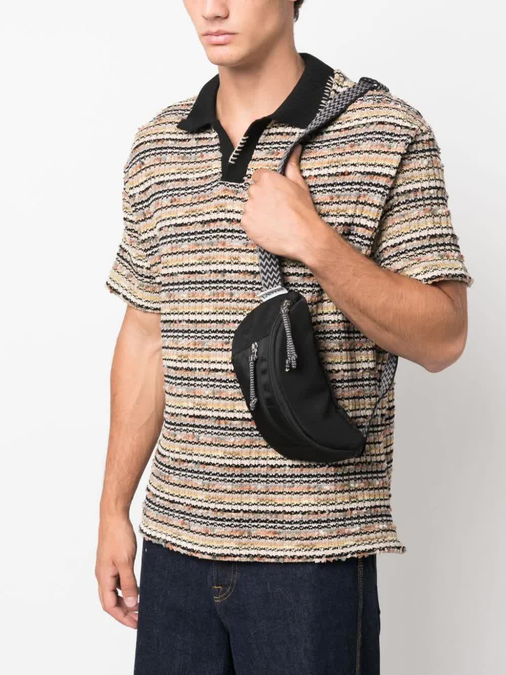 Black Small Waist Bag Curb Nylon Bag