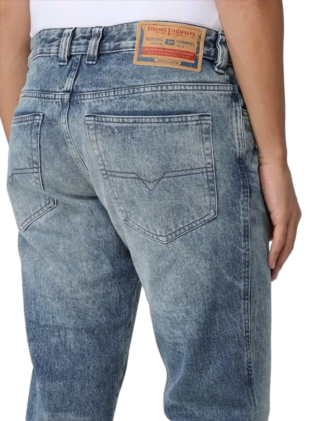 Relaxed Fit Blue Denim Pants