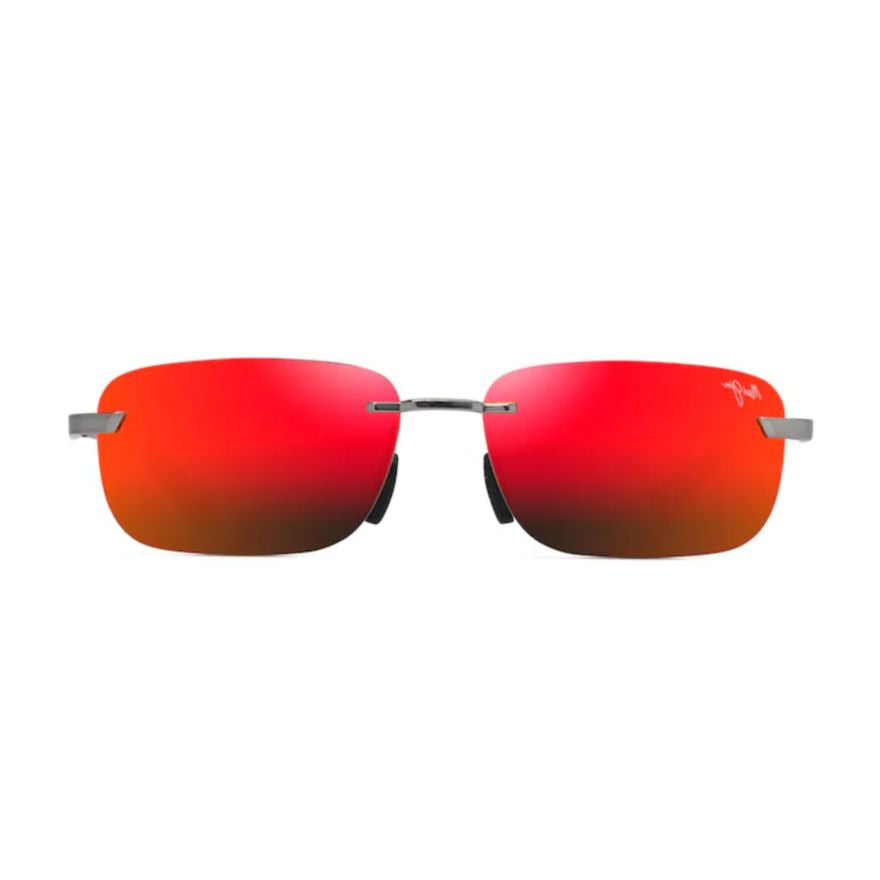 Lanakila Sporty Rimless Sunglasses with Rectangular Mirrored Lenses