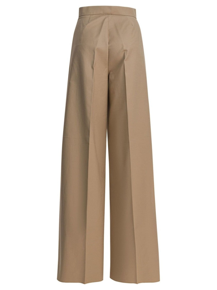 Wide-Leg Cropped Pants with Clean Front