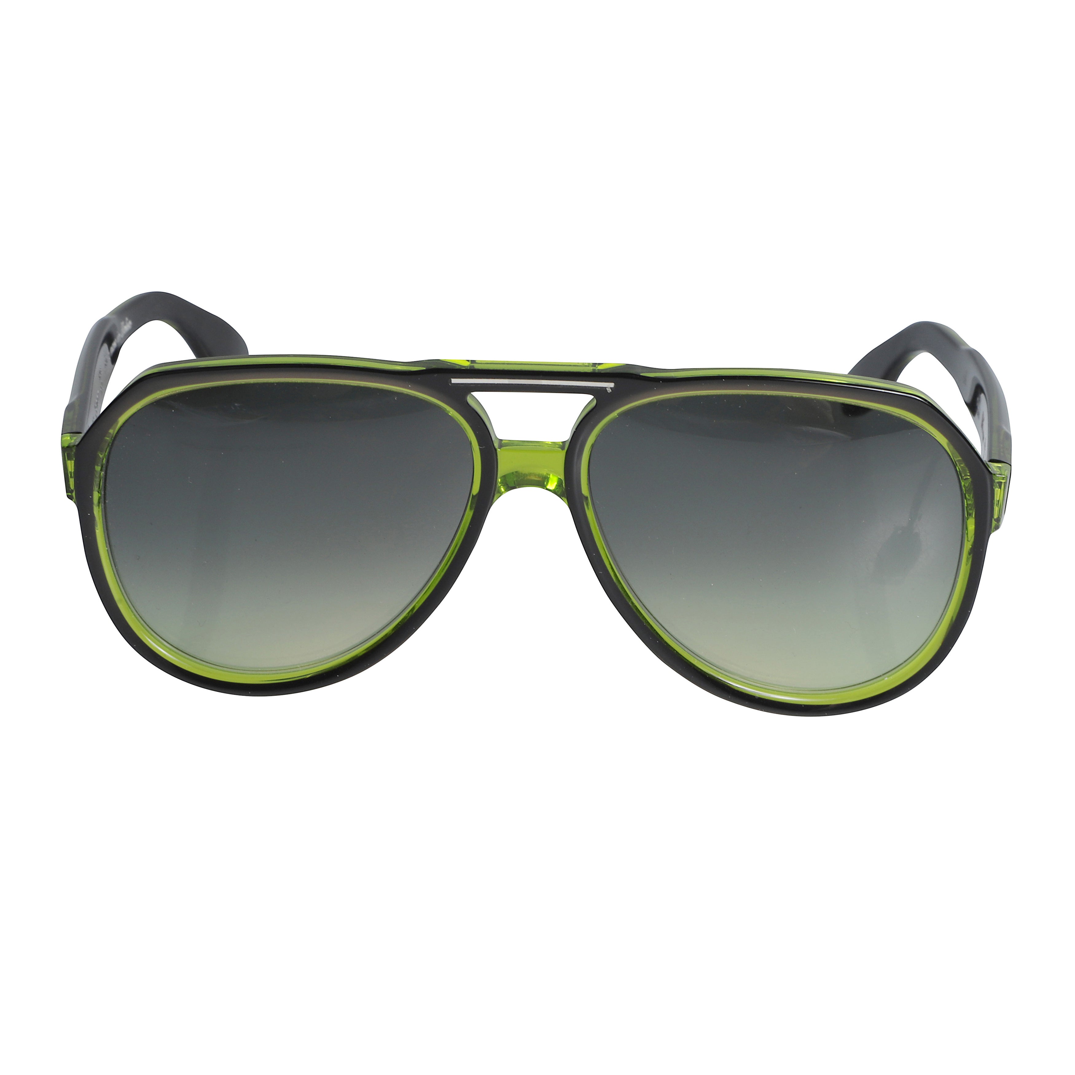 Big Pilot Translucent Green Aviator Sunglasses with Gradient Lenses