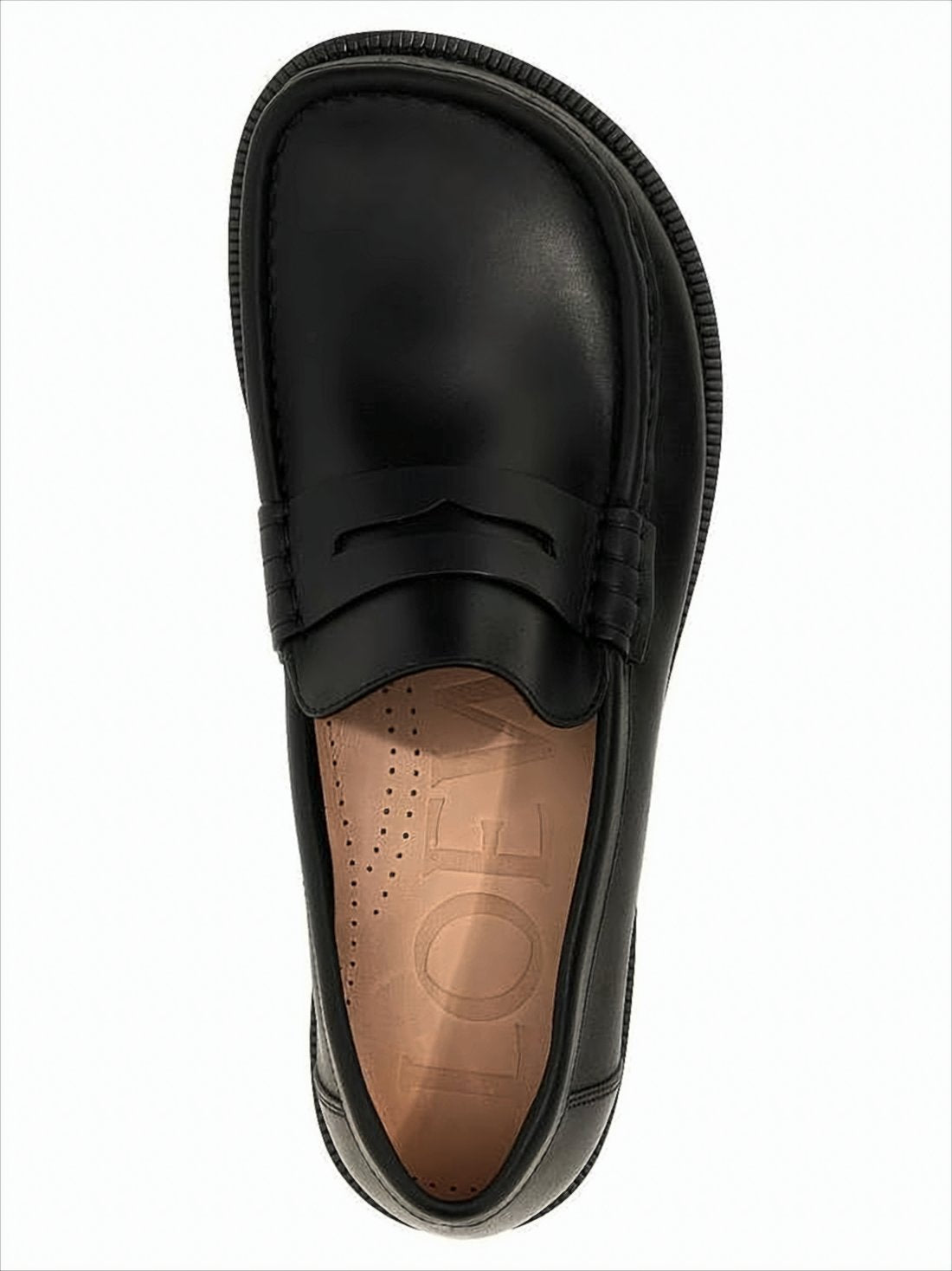 Calf Leather Loafers with Classic Penny Strap