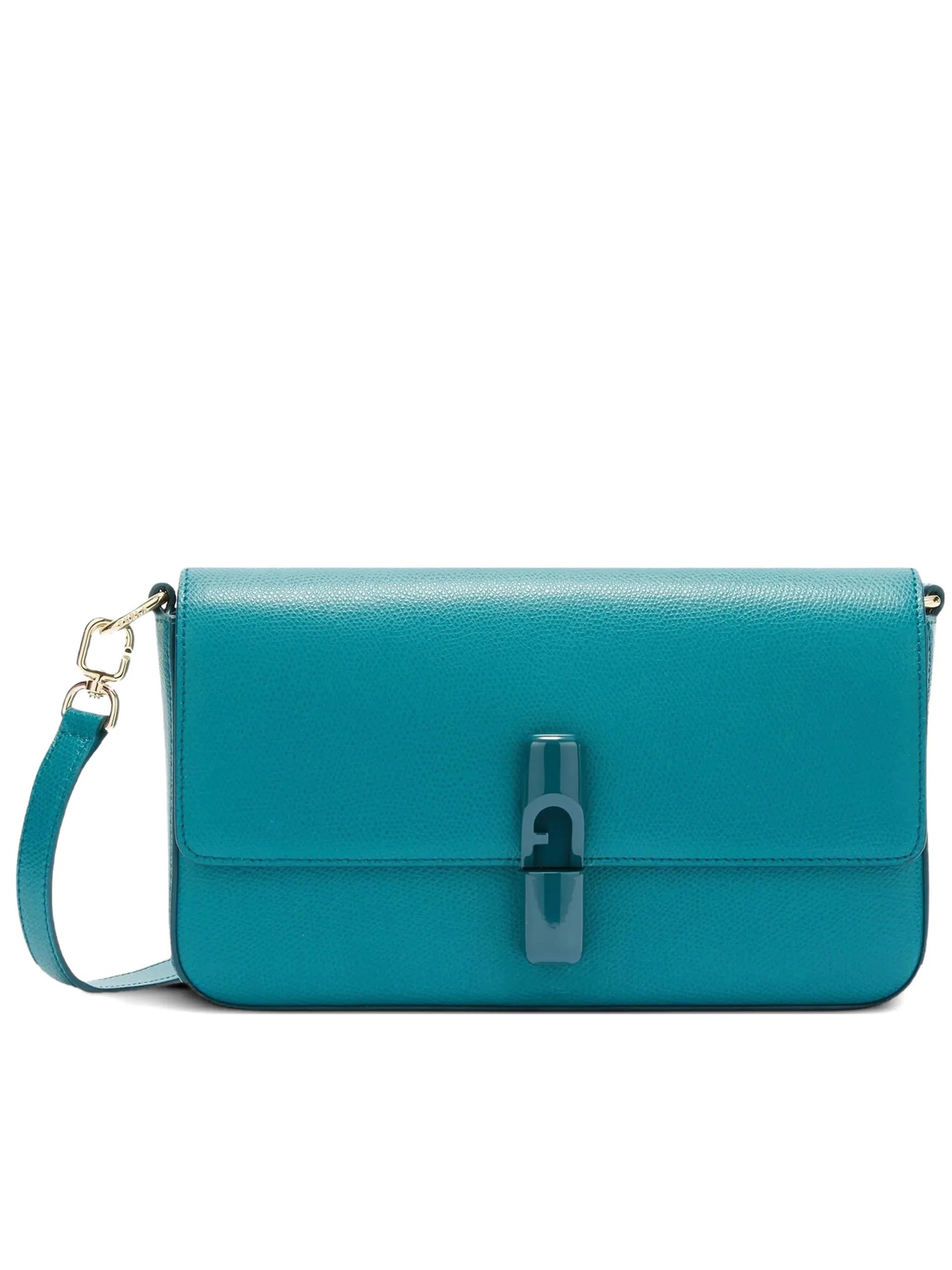 Iride S Rectangular White Leather Shoulder Bag
