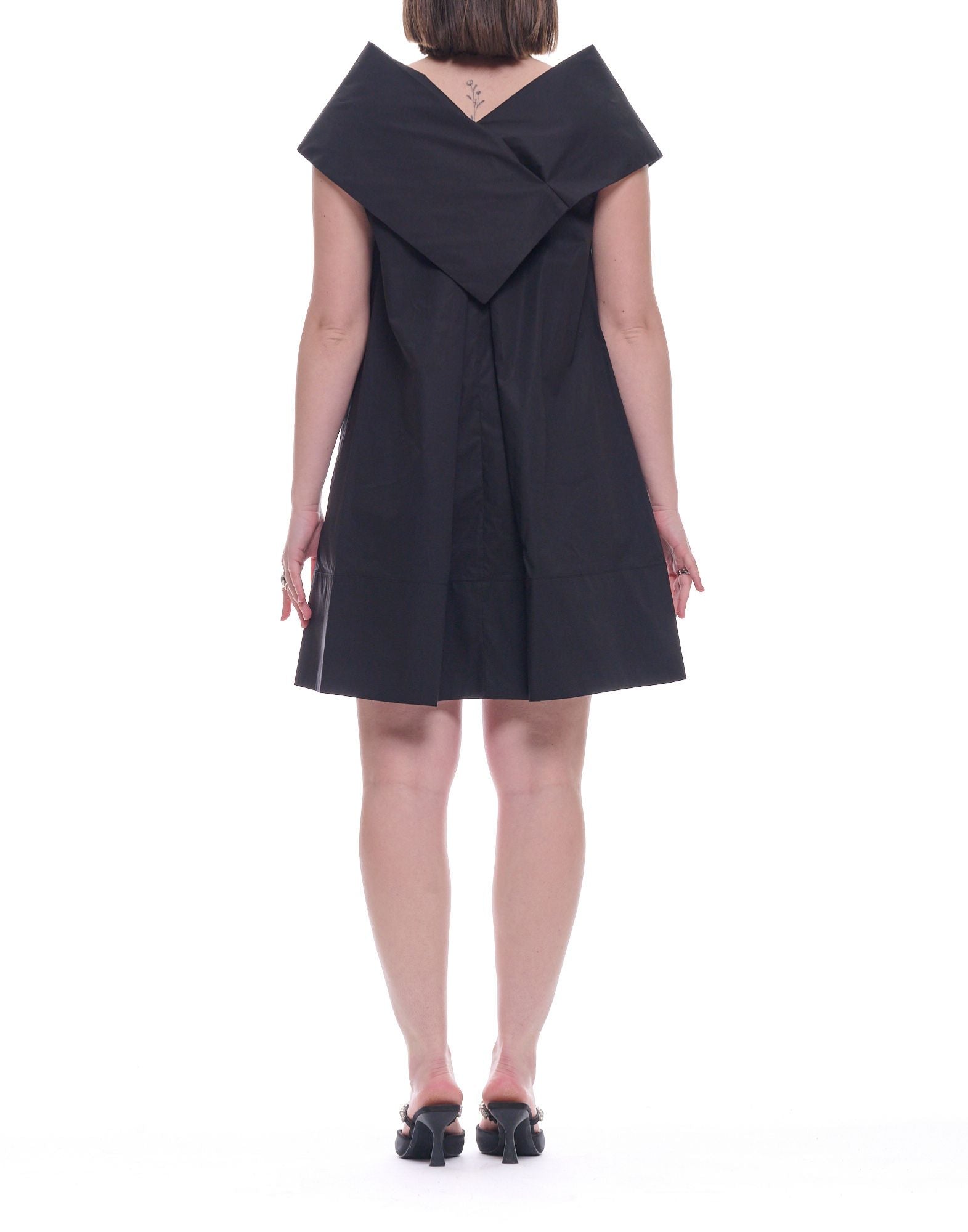 Black Cotton Mini Women’s Dress