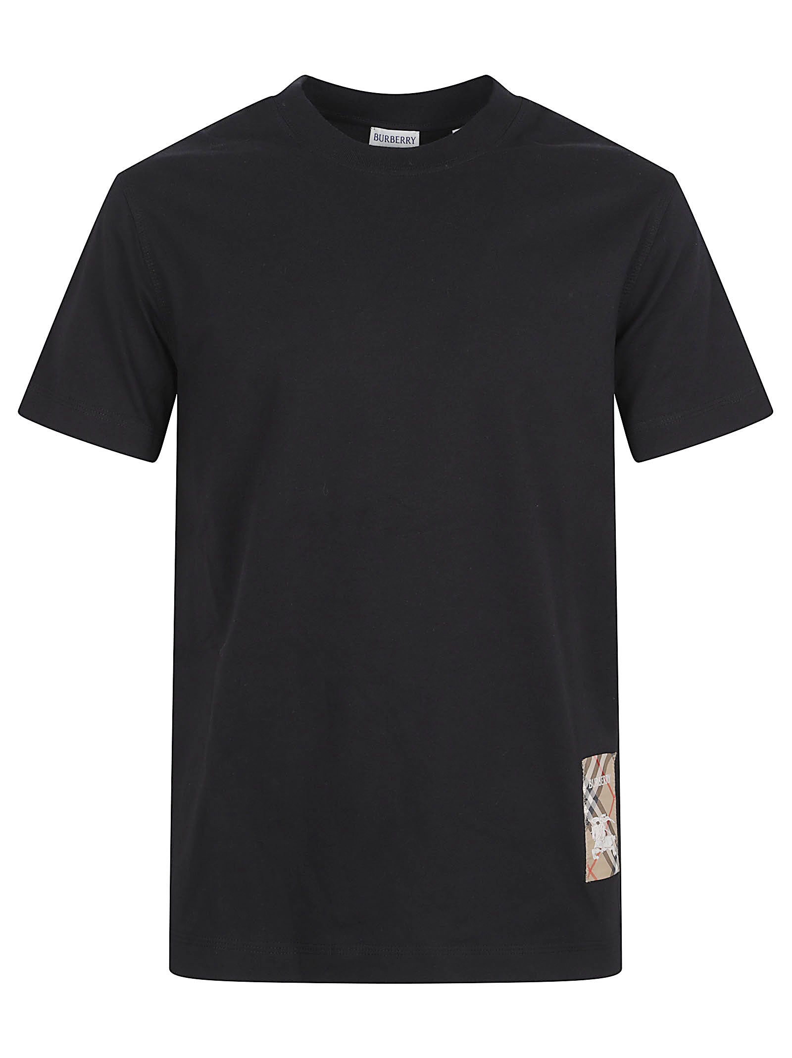 Cotton T-shirt with Ribbed Neckline