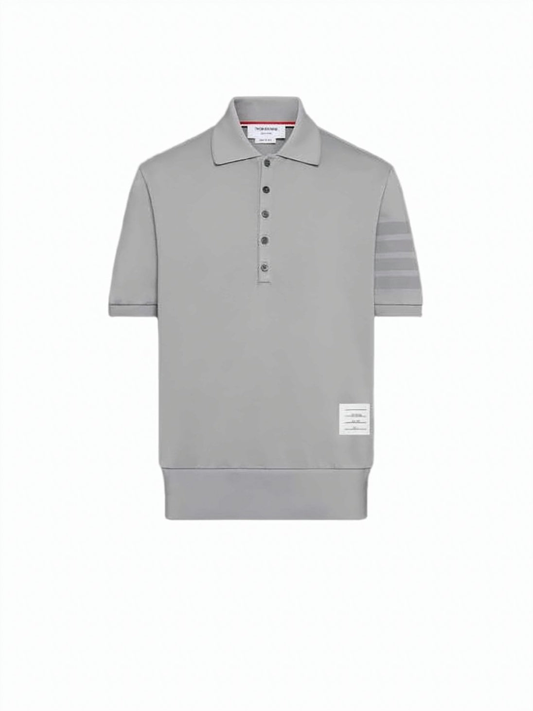 Garment-Dyed Jersey Polo Shirt With Four Stripe Detail