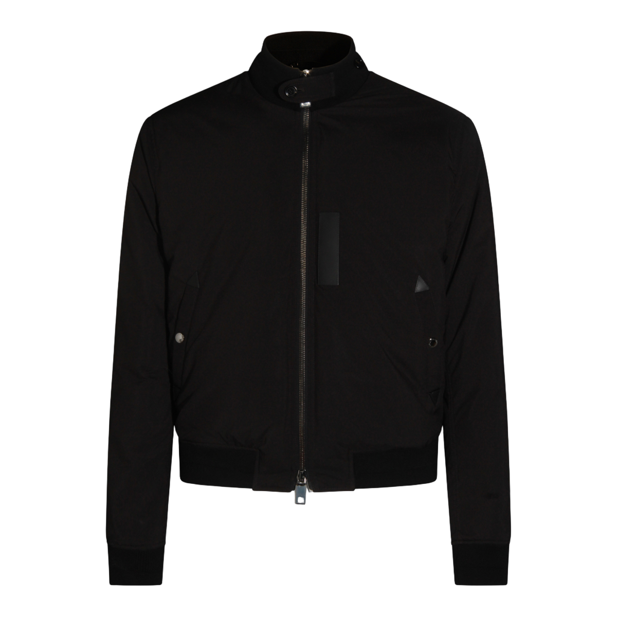 Tailored Black Jacket with High Collar