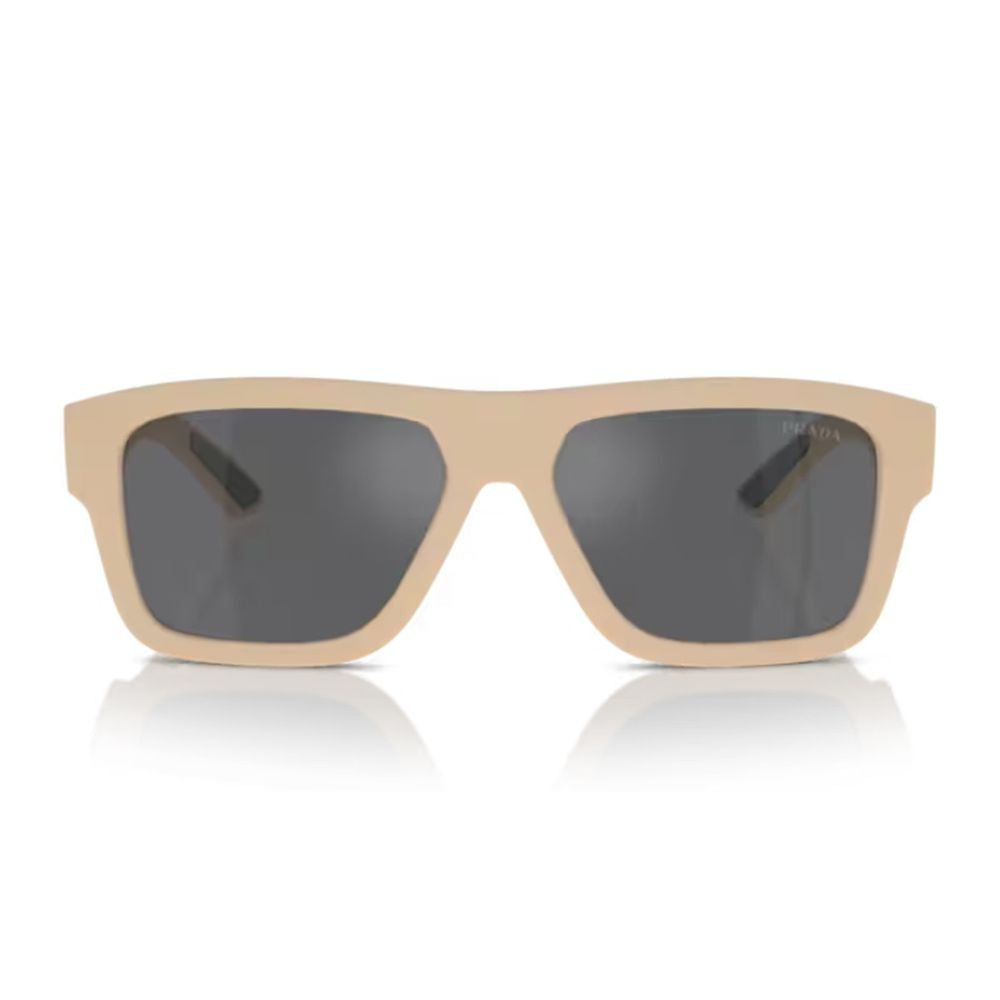 Ps 04Zs Rectangular Beige Nylon Fiber Sunglasses