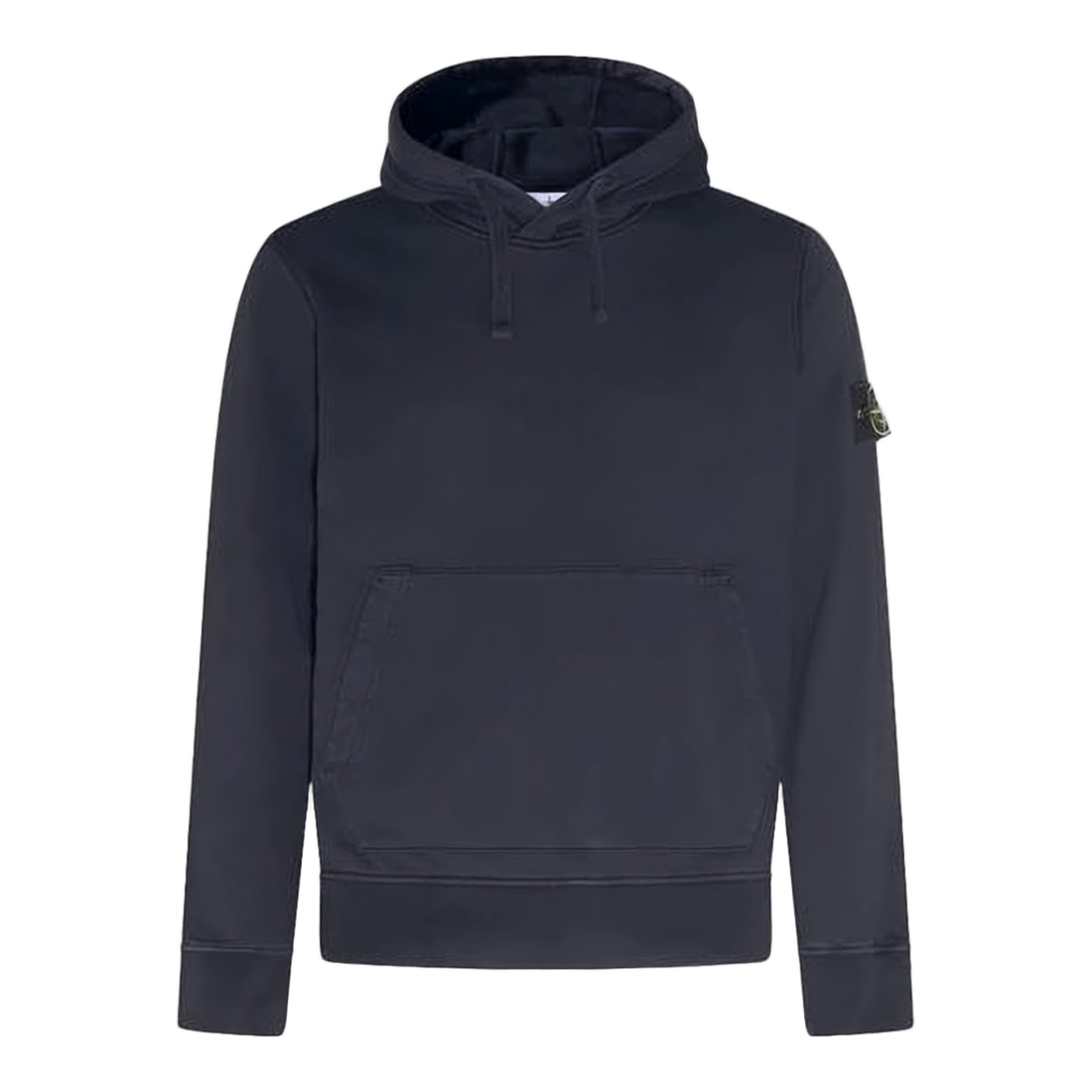 Minimalist Black Pullover Hoodie with Kangaroo Pocket
