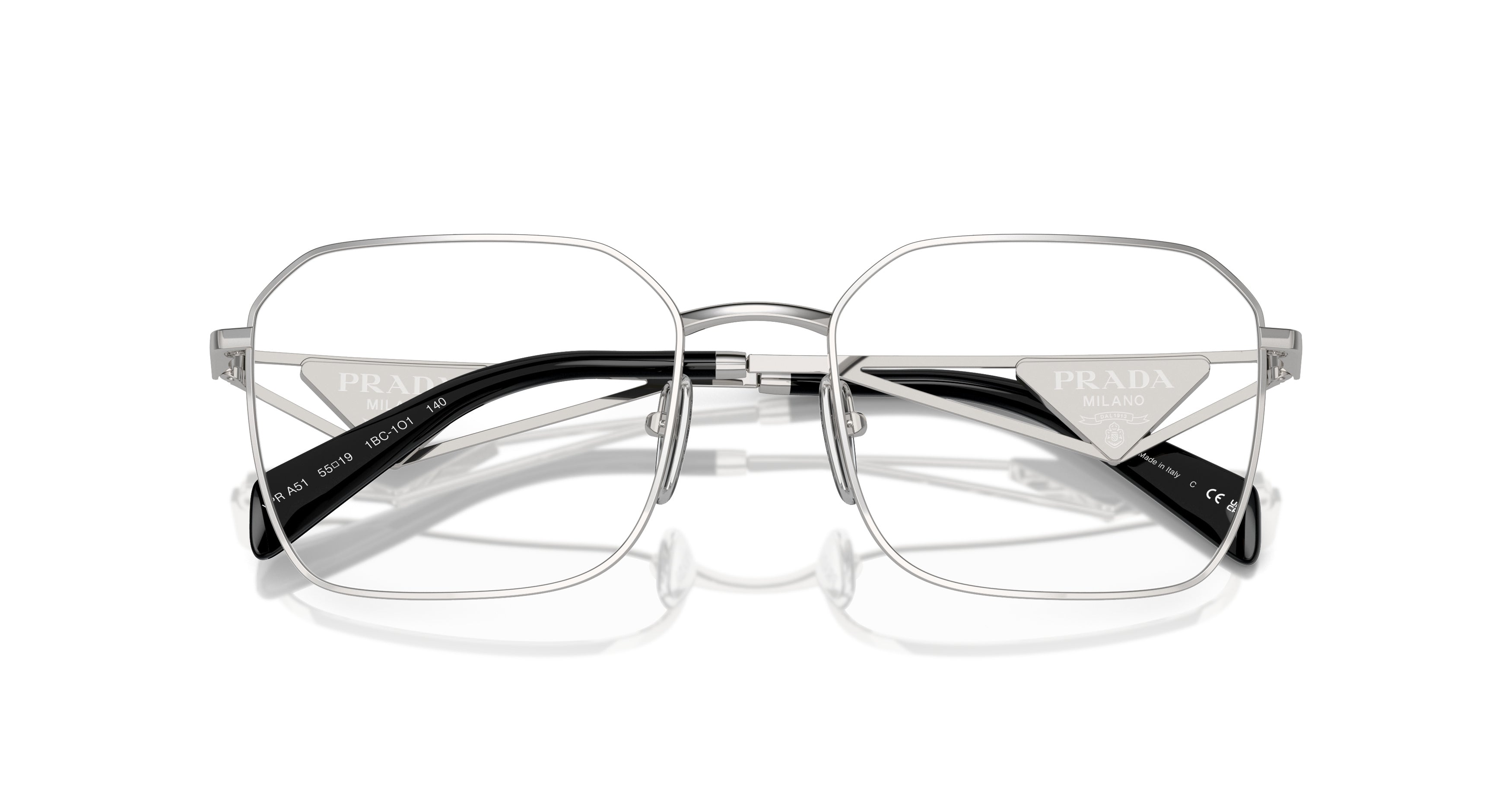 0pr A51v Geometric Oversized Square Frame Prada Eyeglasses