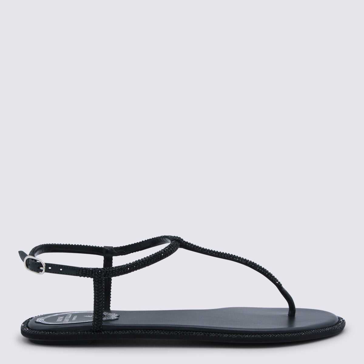 Black Leather Flats
