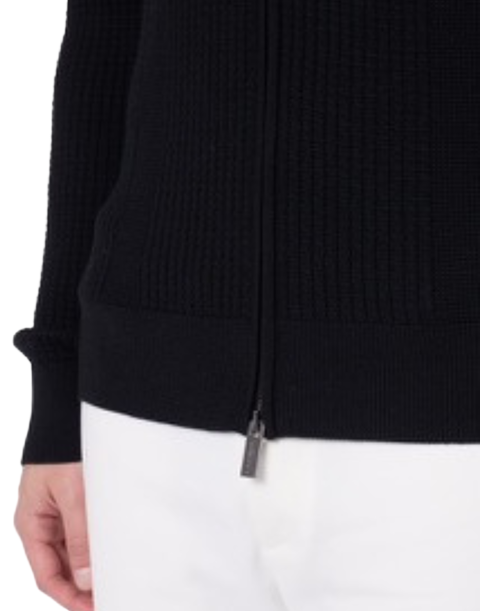 High-Neck Full-Zip Cardigan