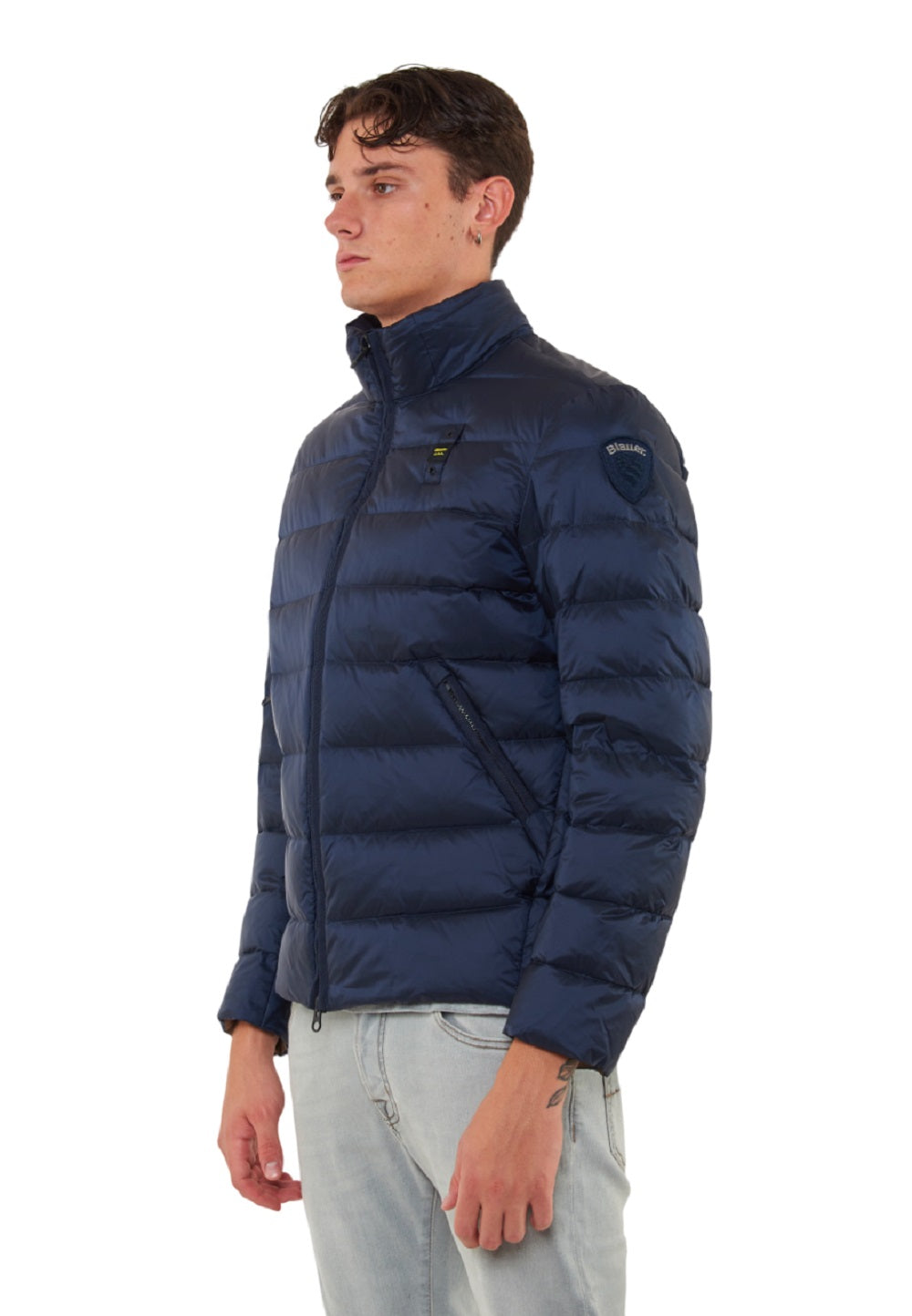 Quilted Down Jacket With Fixed Hood