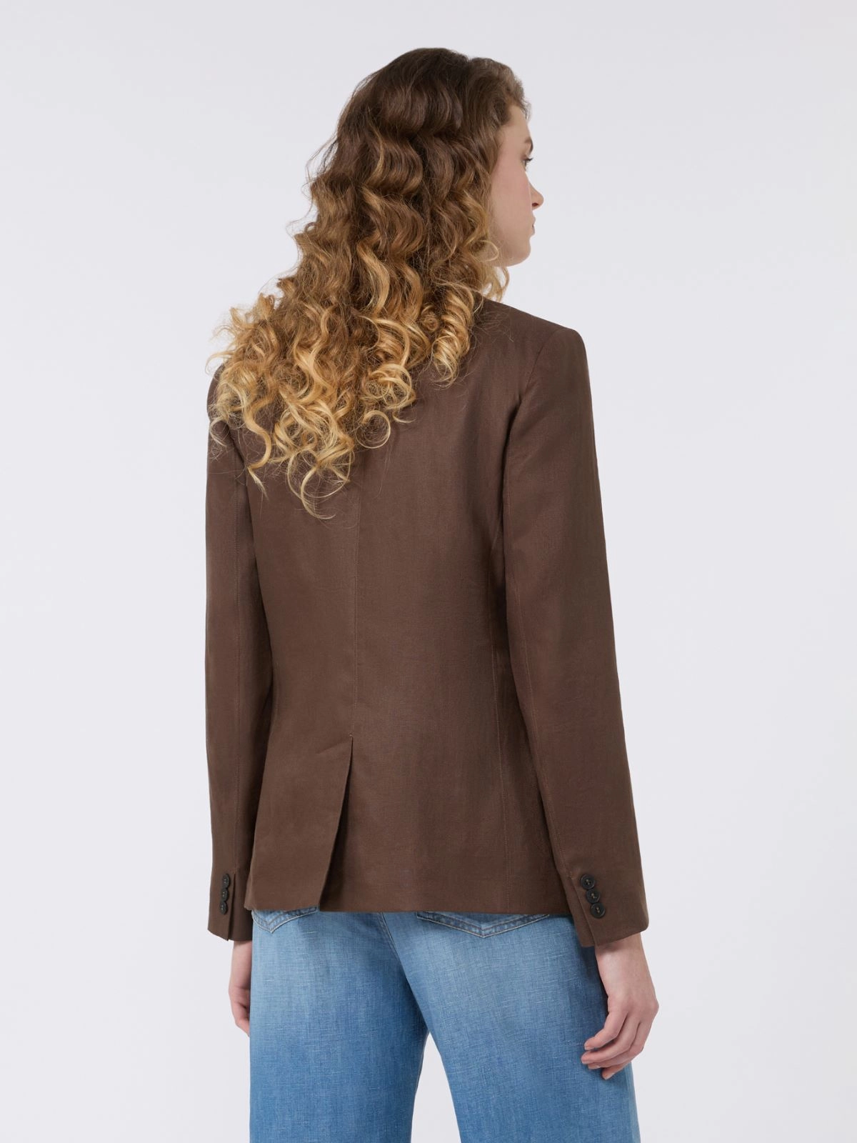 Tailored Blazer with Notch Lapel and Single-Button Closure