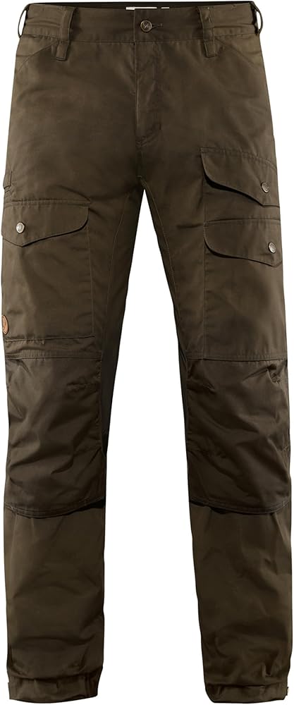 Straight Pants with Multiple Pockets and Rugged Design
