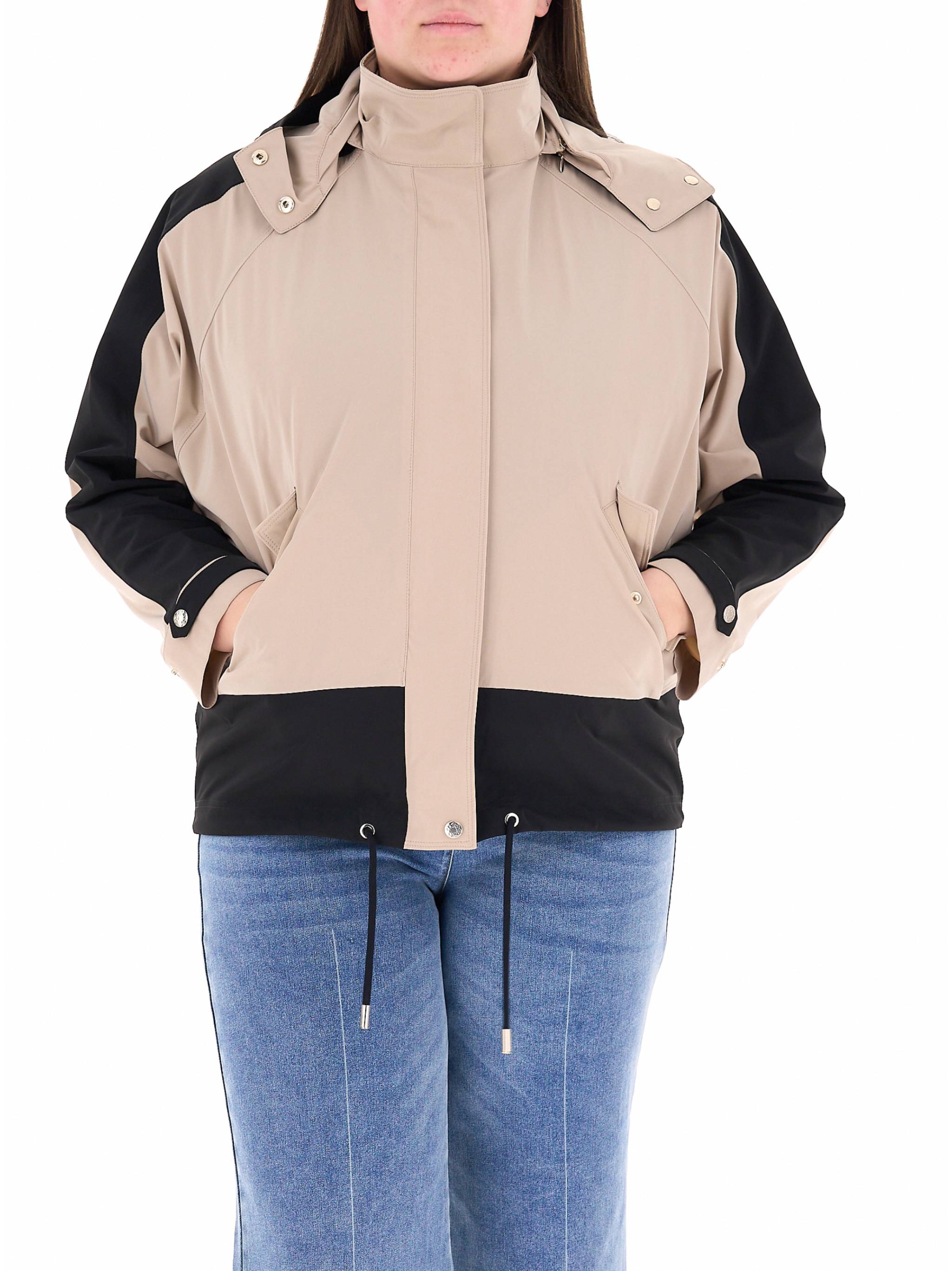 Caban Boxy Two-Tone Beige/Black Jacket