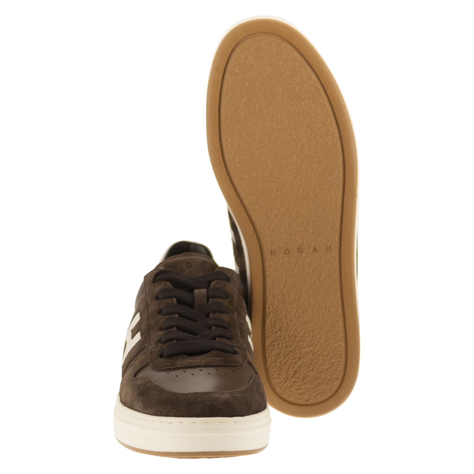 Lace-Up Sneakers With Iconic 'H' Logo And Elevated Sole