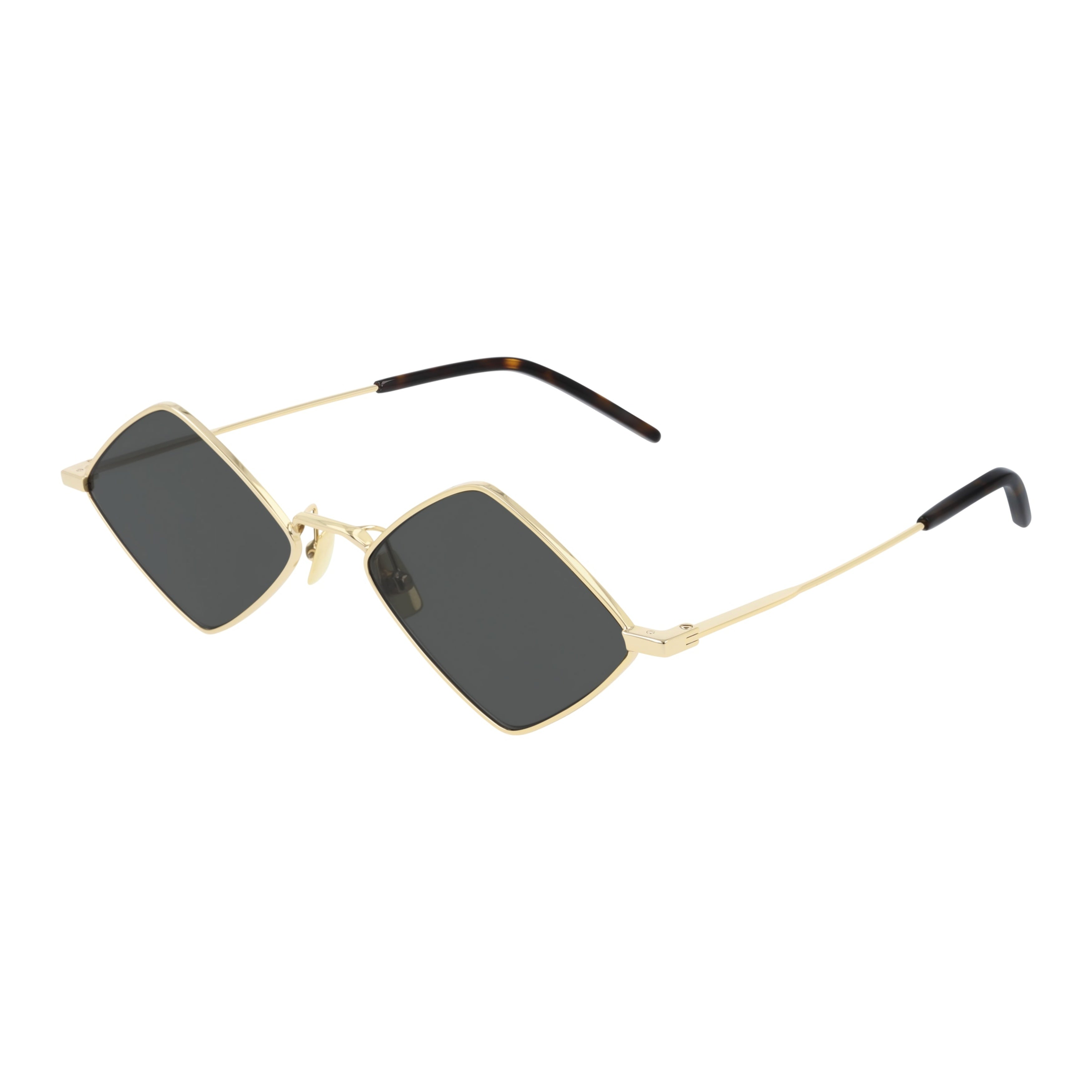 Square-Tinted Sunglasses With Thin Metal Frame