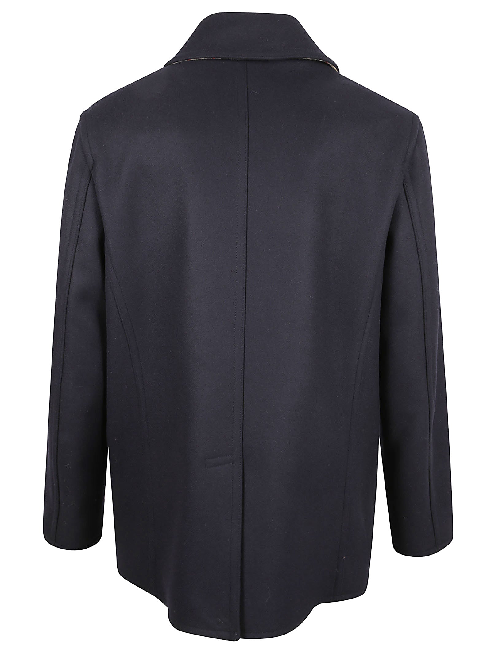 Structured Double-Breasted Coat With Wide Lapels