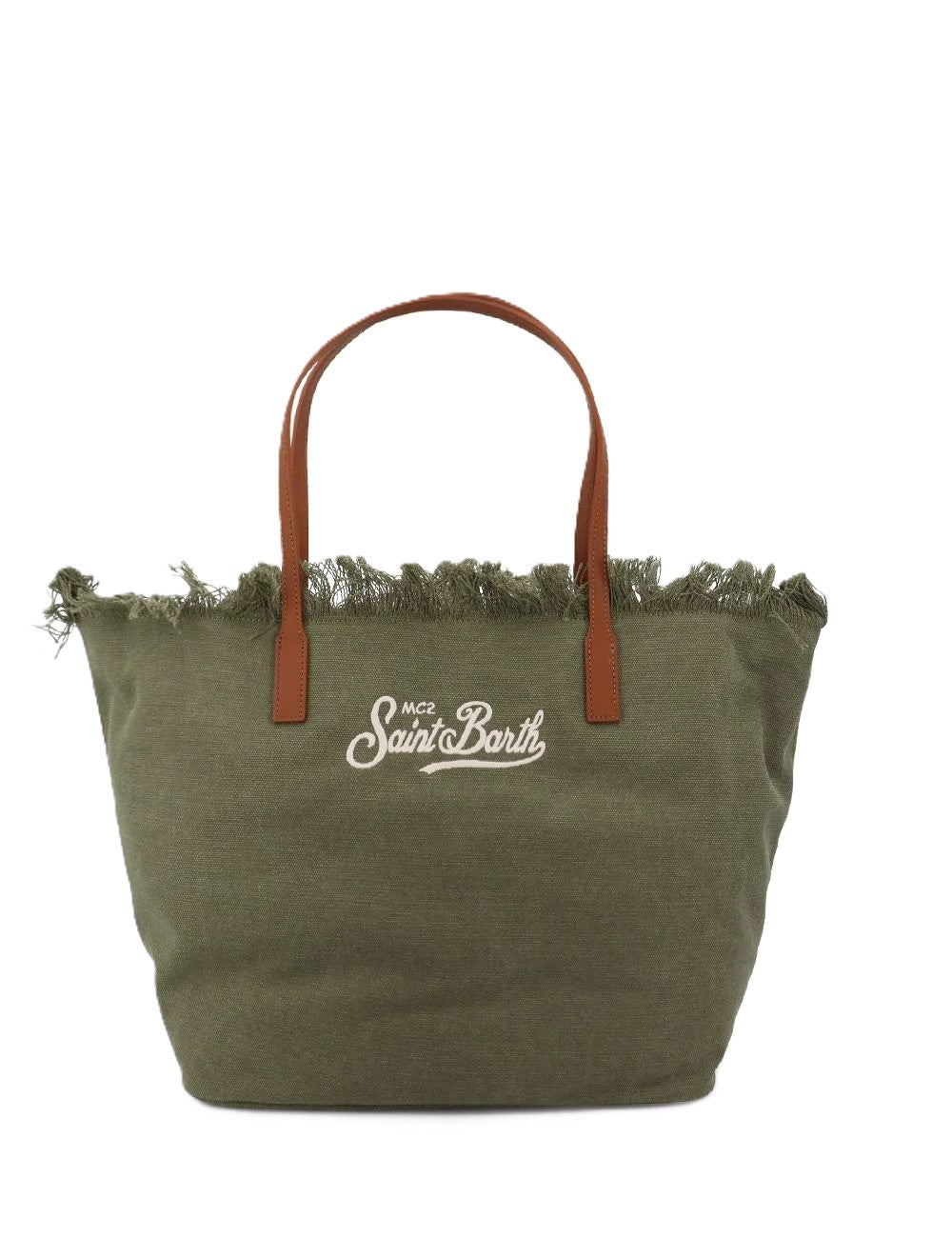 Military Green Sangallo Fringe City Crossbody Bag
