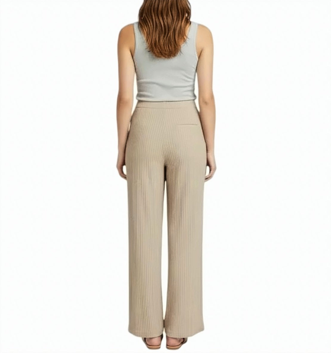 Lurex Taffeta Textured Wide Leg Pants