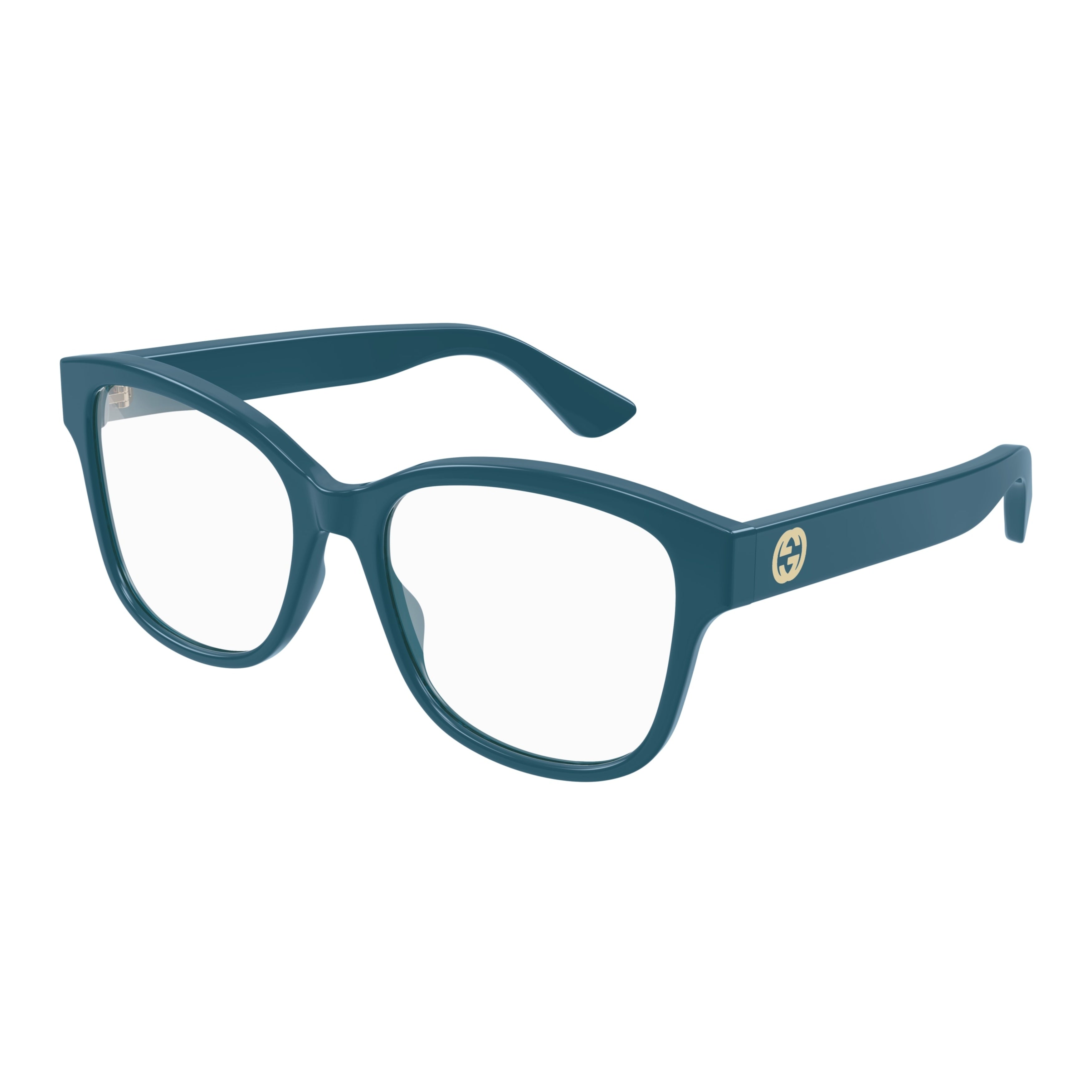 Gg1340o Bold Oversized Teal Square Frame Eyeglasses