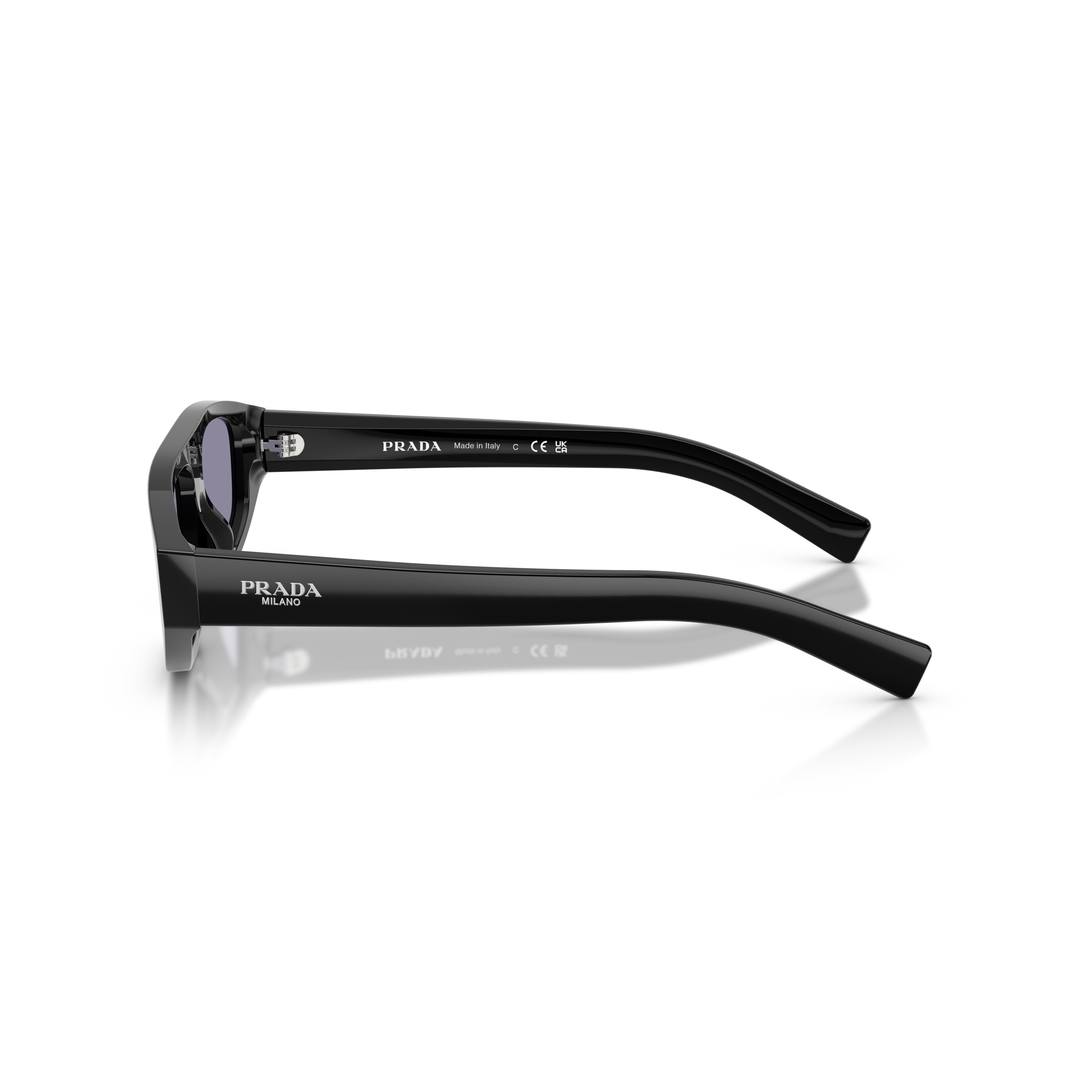 0pr C02s Angular Black Acetate Sunglasses