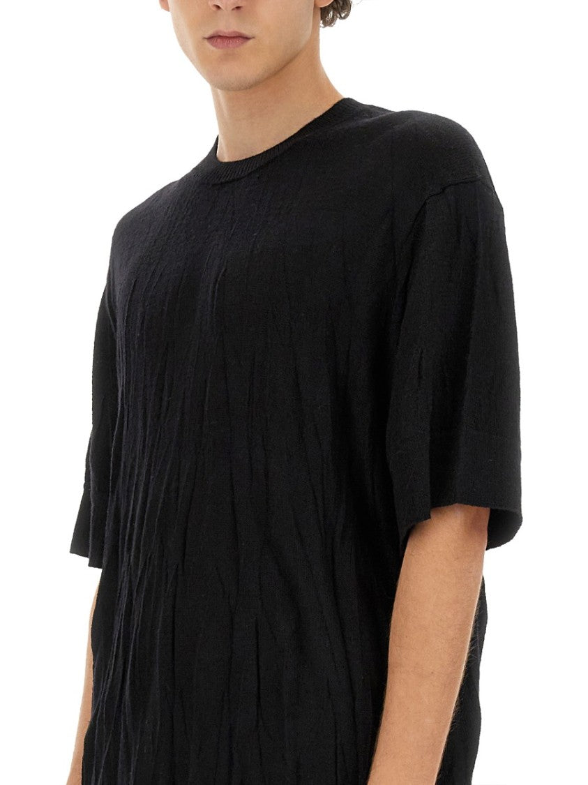 Crinkled Black T-Shirt