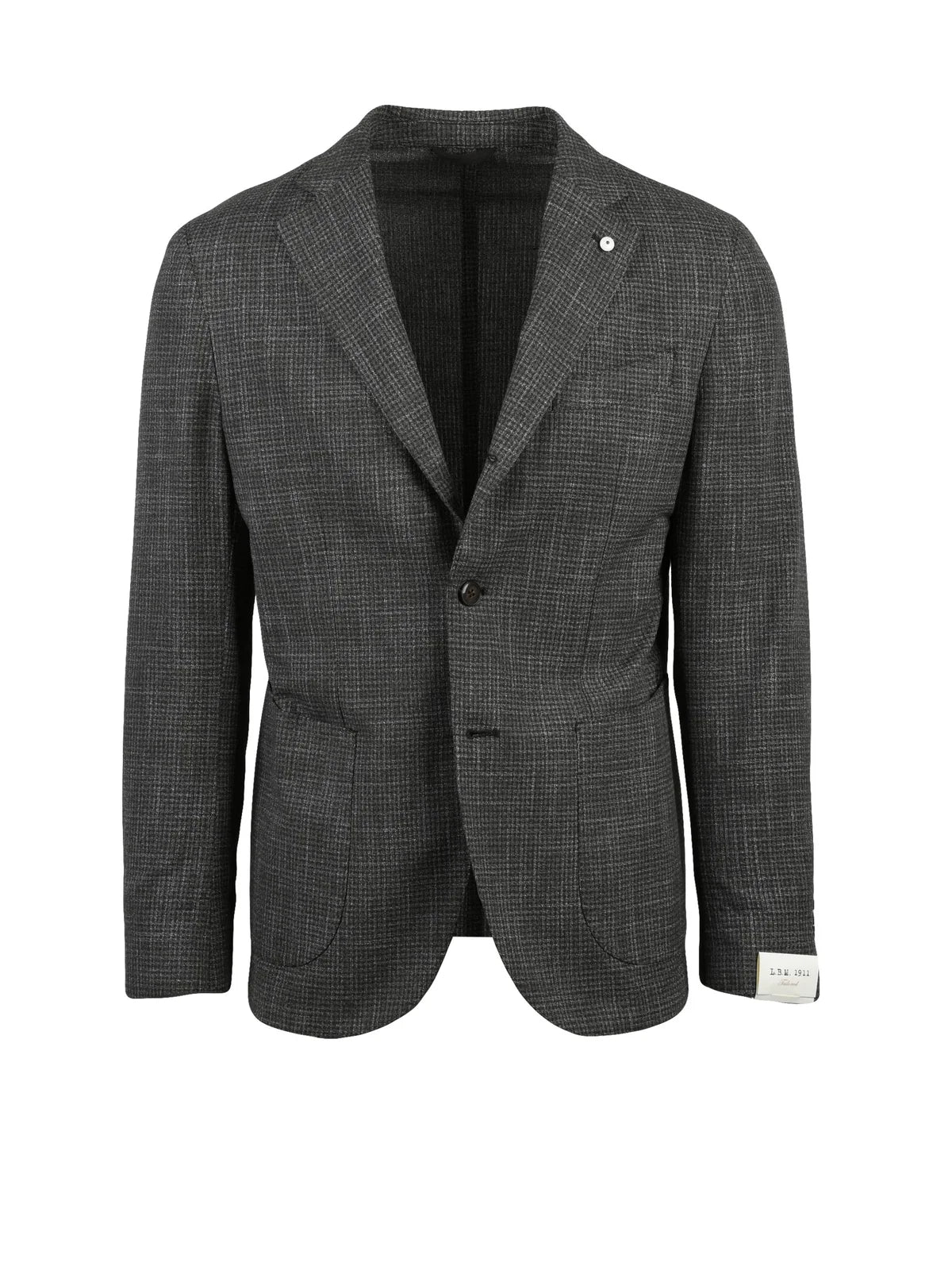 Grey Cotton Polyester Linen Rounded Jacket