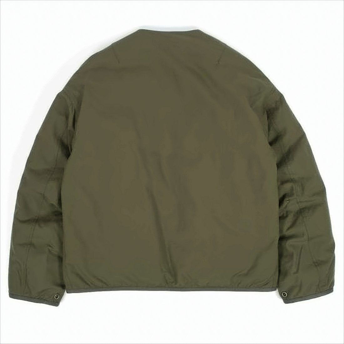 Minimalist Green Wool-Linen Jacket with Clean Silhouette